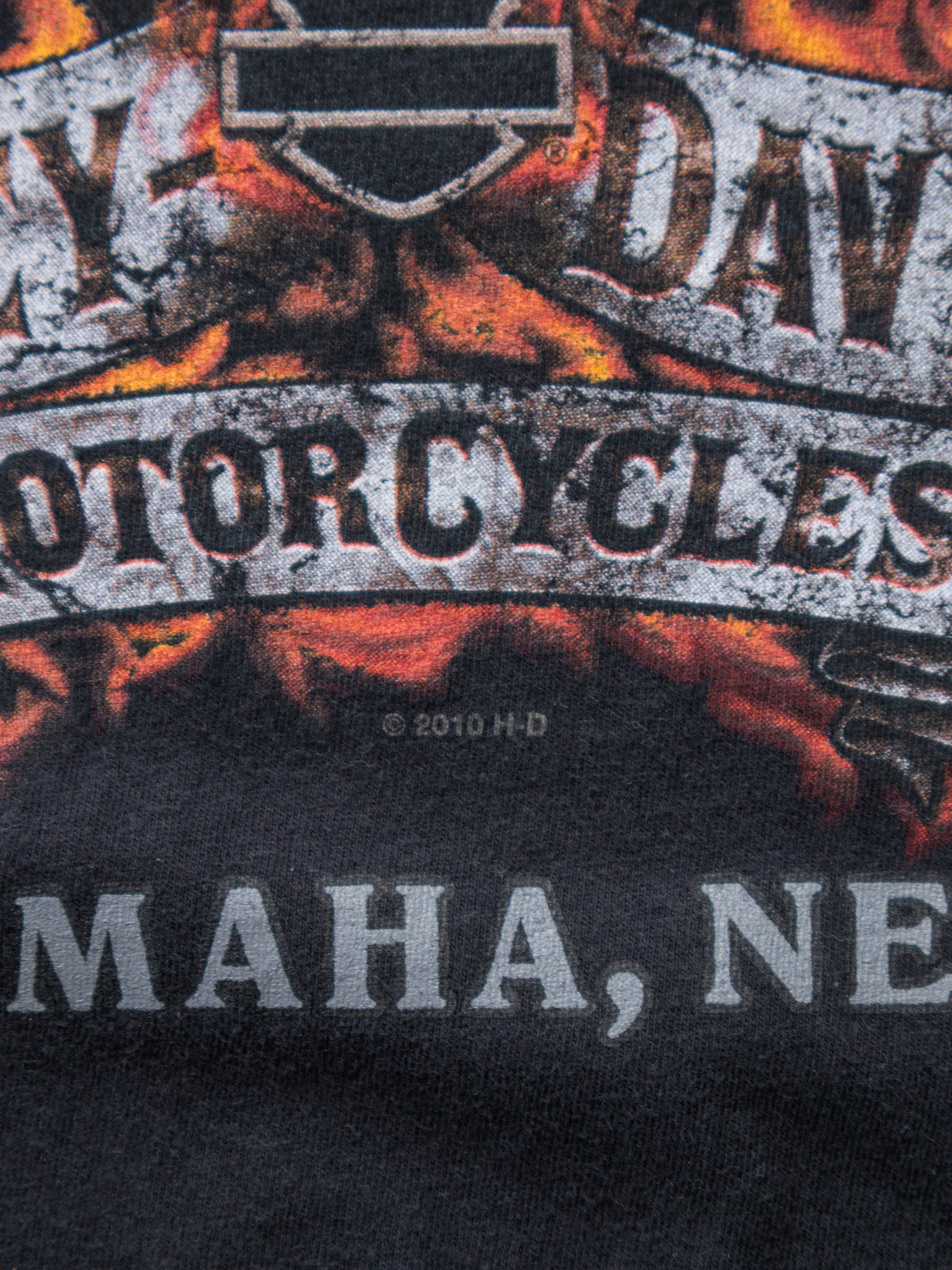Vintage Black Harley-Davidson Omaha Nebraska Tee (XL)