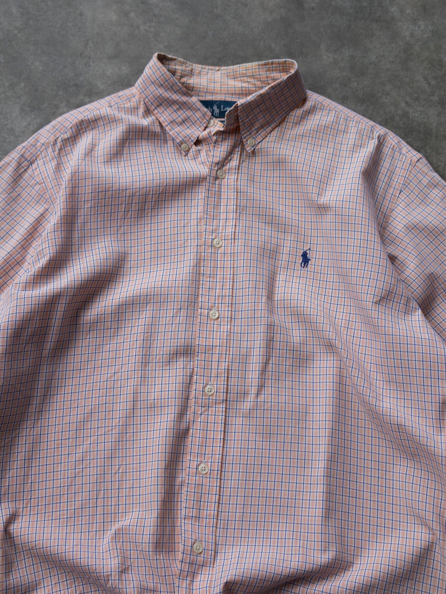 Vintage Peach Ralph Lauren Shirt (L)