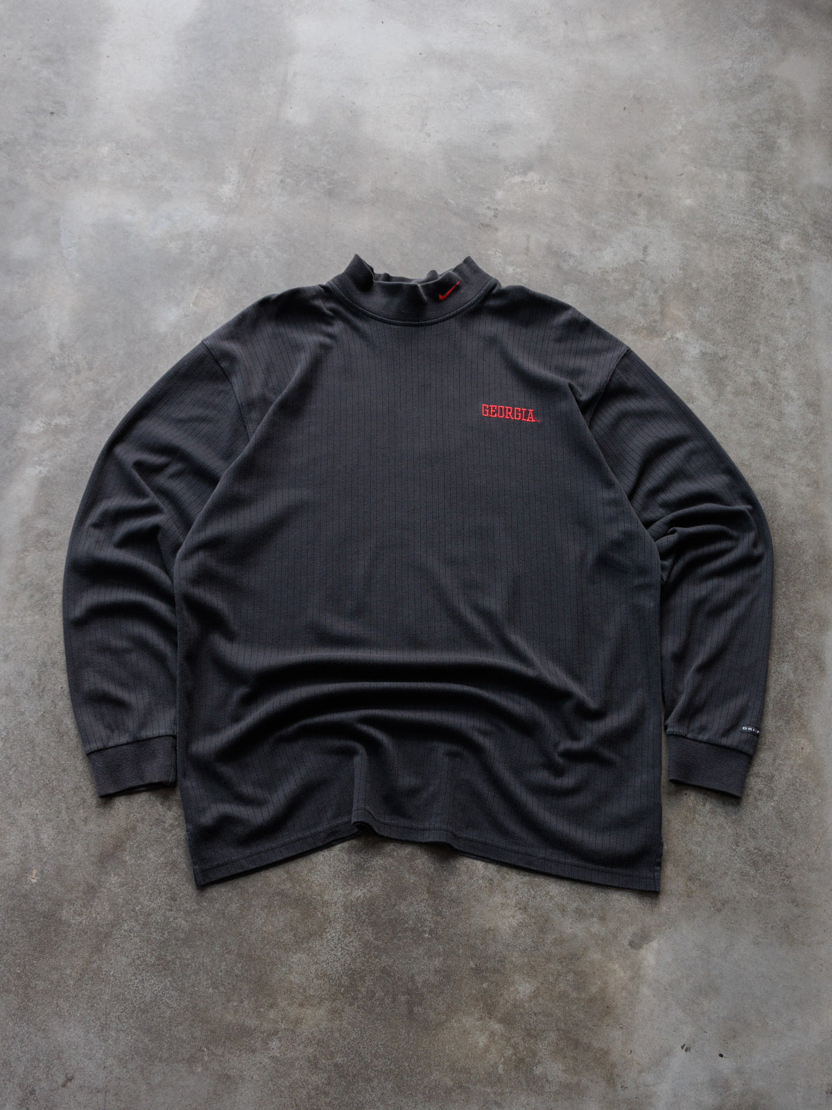 Vintage 00s Black Nike Georgia Mock Neck Long Sleeve Tee (L)