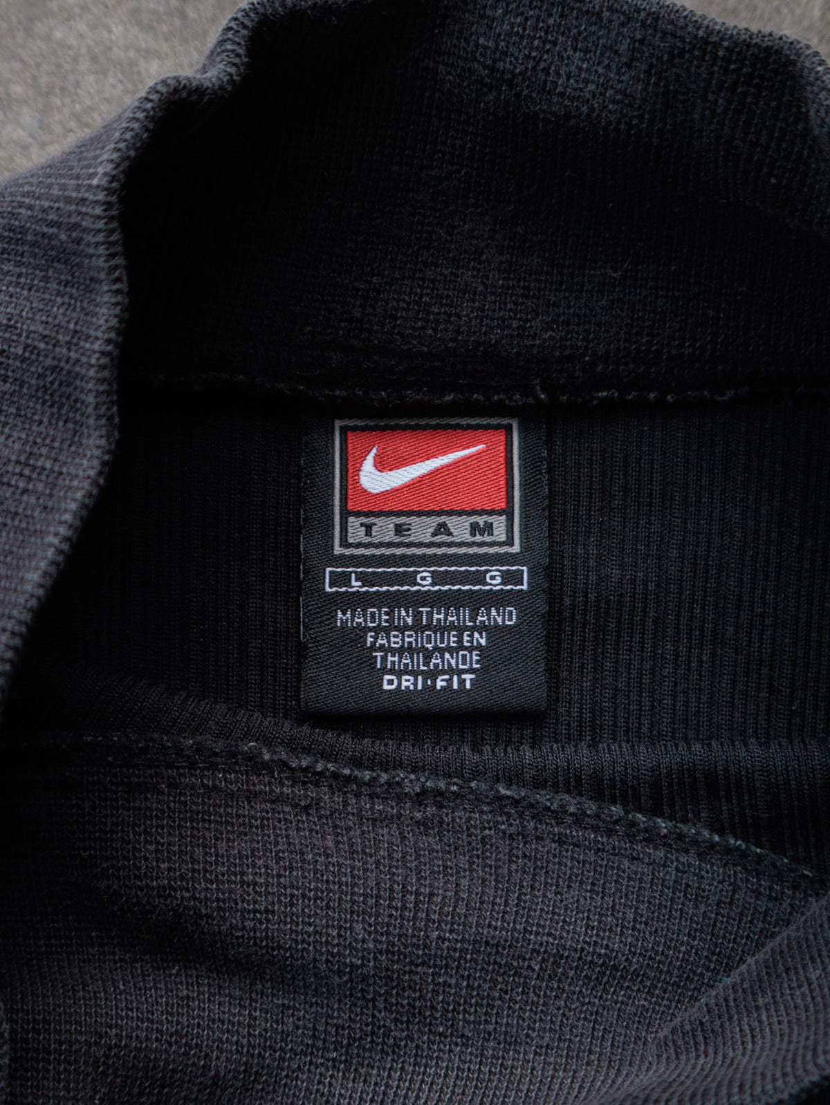 Vintage 00s Black Nike Georgia Mock Neck Long Sleeve Tee (L)