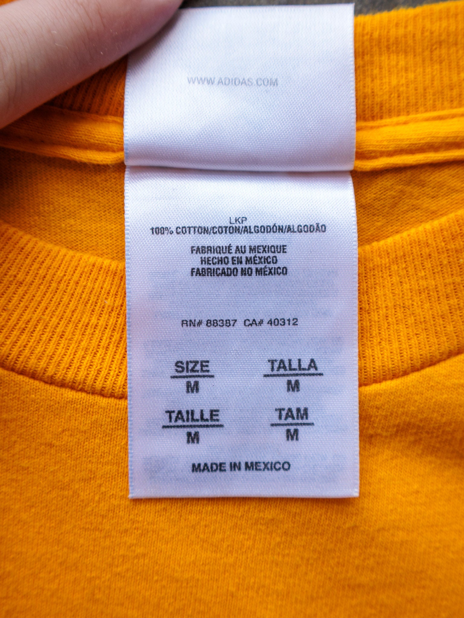Vintage 00s Yellow Adidas Logo Tee (M)