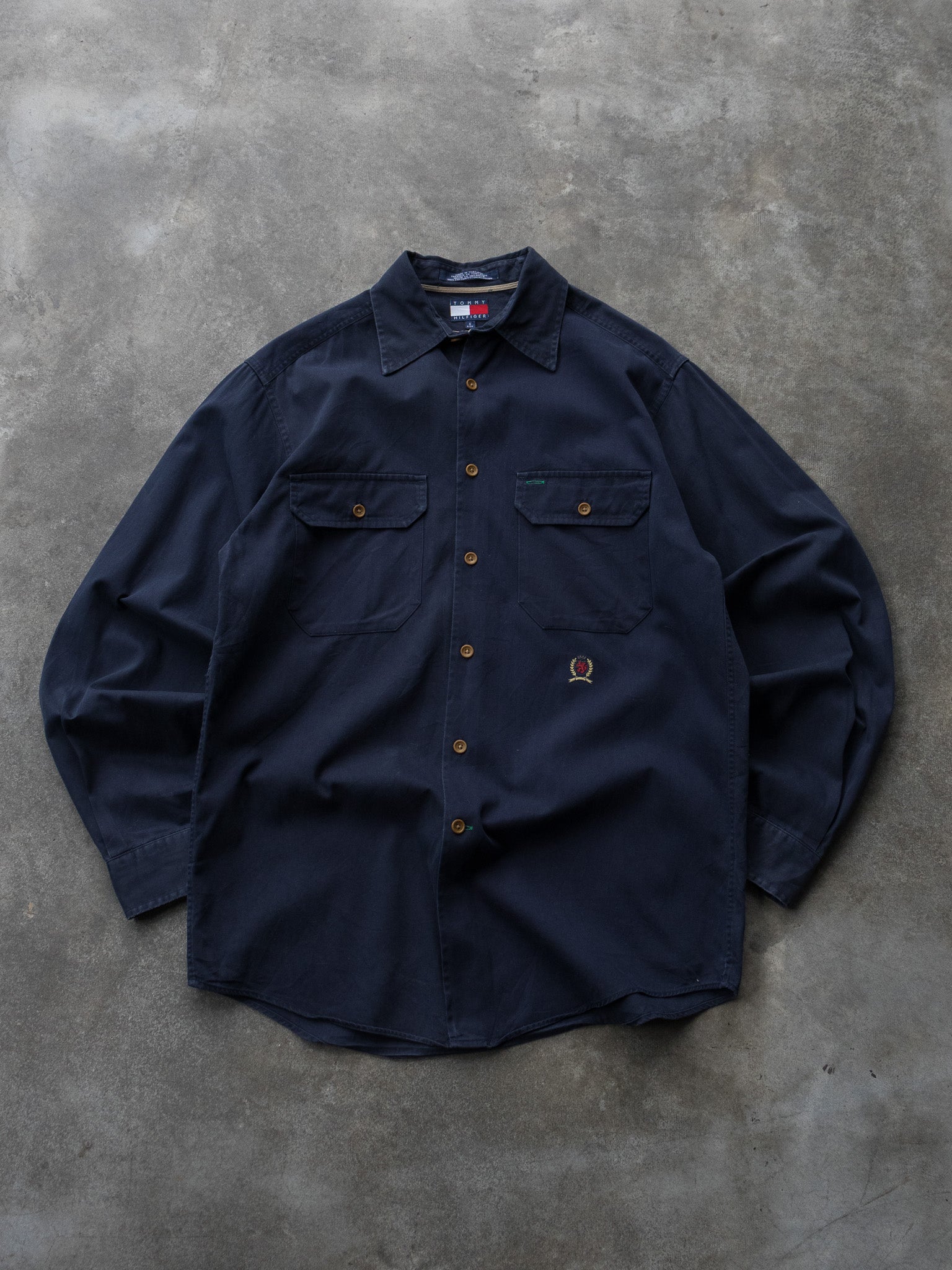 Vintage Navy Tommy Hilfiger Shirt (S)