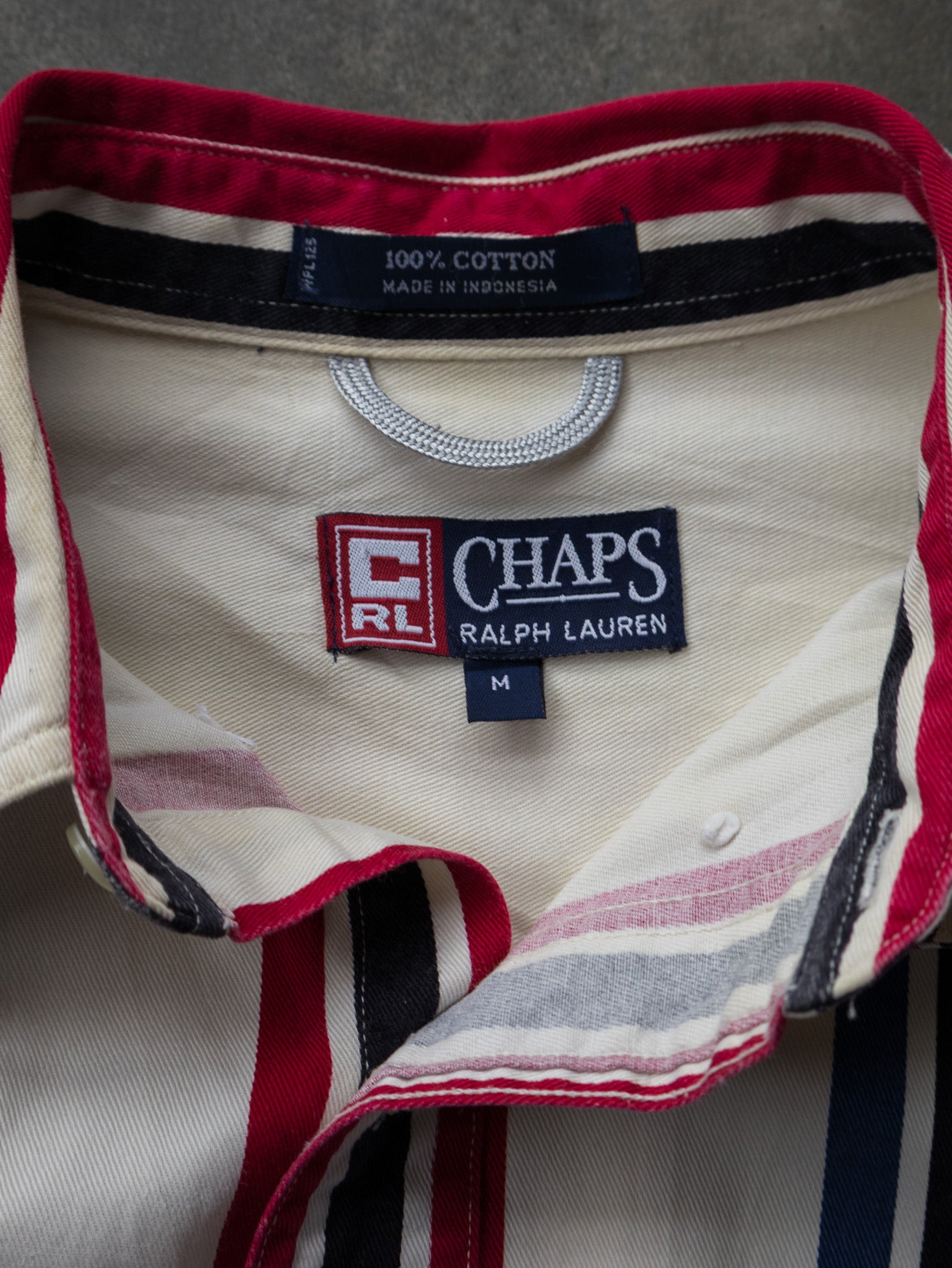 Vintage Multicolour Striped Chaps Ralph Lauren Shirt (M)