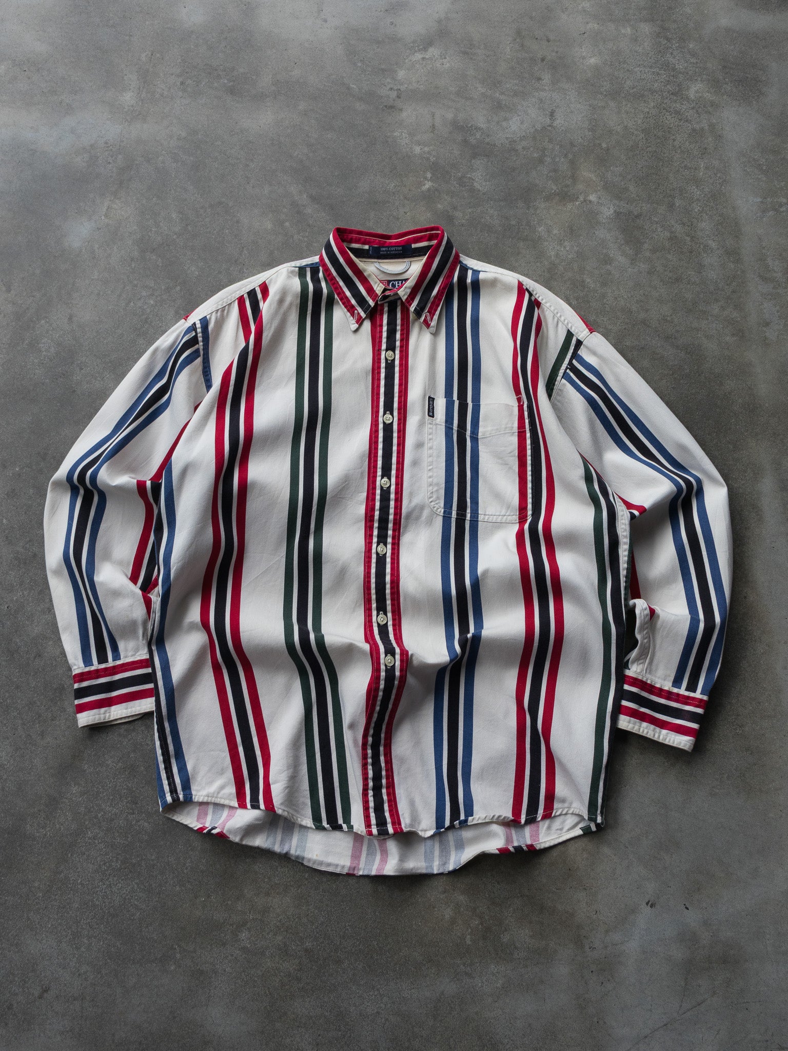 Vintage Multicolour Striped Chaps Ralph Lauren Shirt (M)