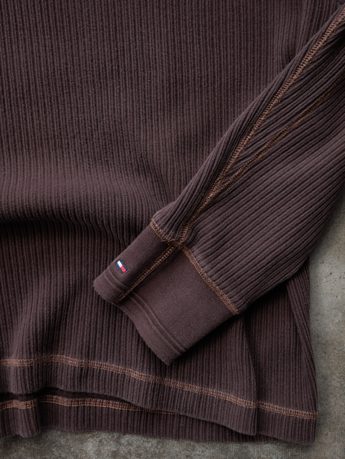 Vintage 00s Brown Tommy Hilfiger Knit Sweater (XL)