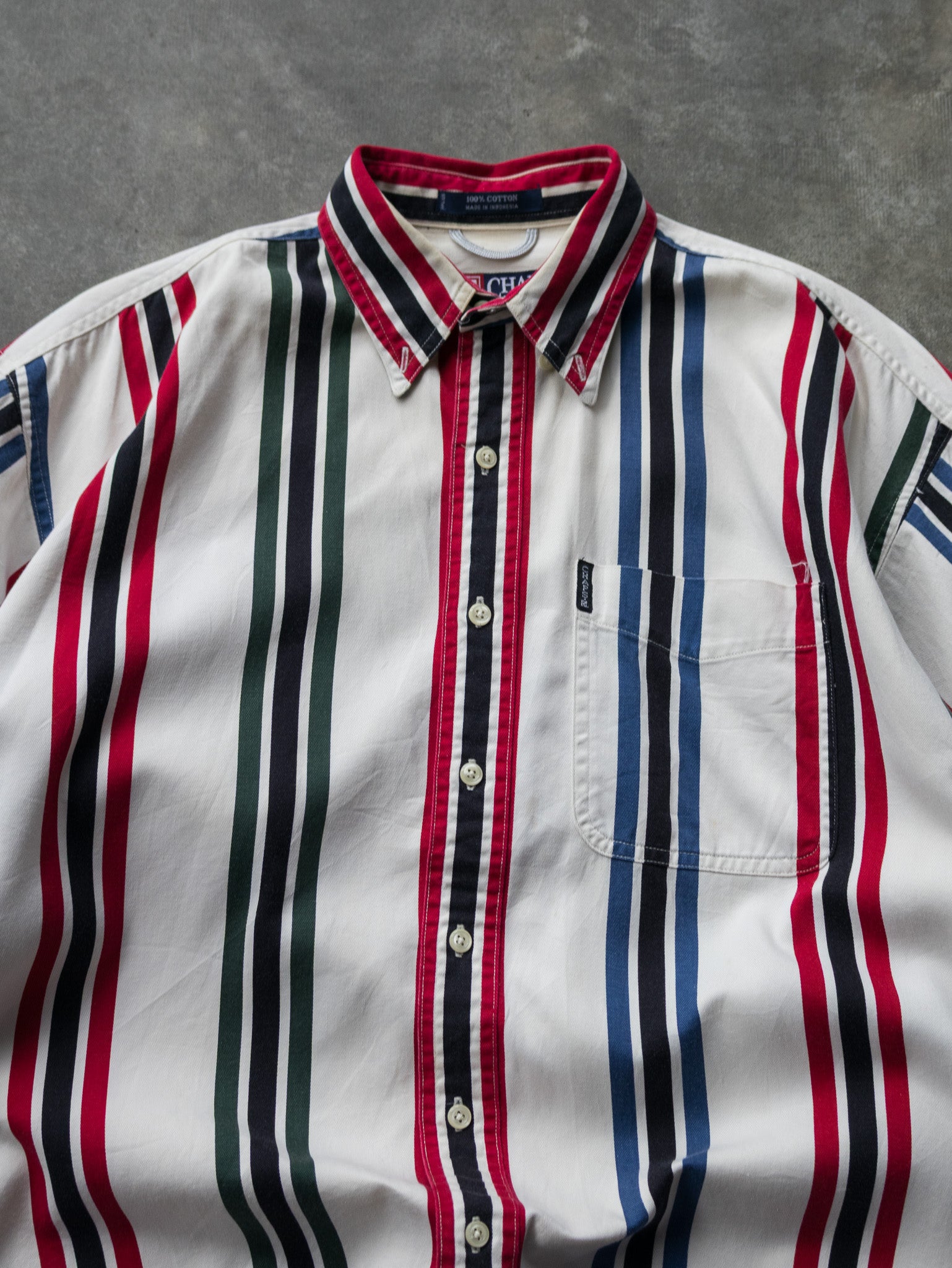 Vintage Multicolour Striped Chaps Ralph Lauren Shirt (M)