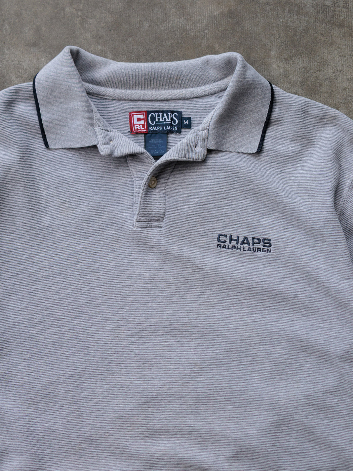 Vintage Grey Chaps Ralph Lauren Polo Shirt (M)