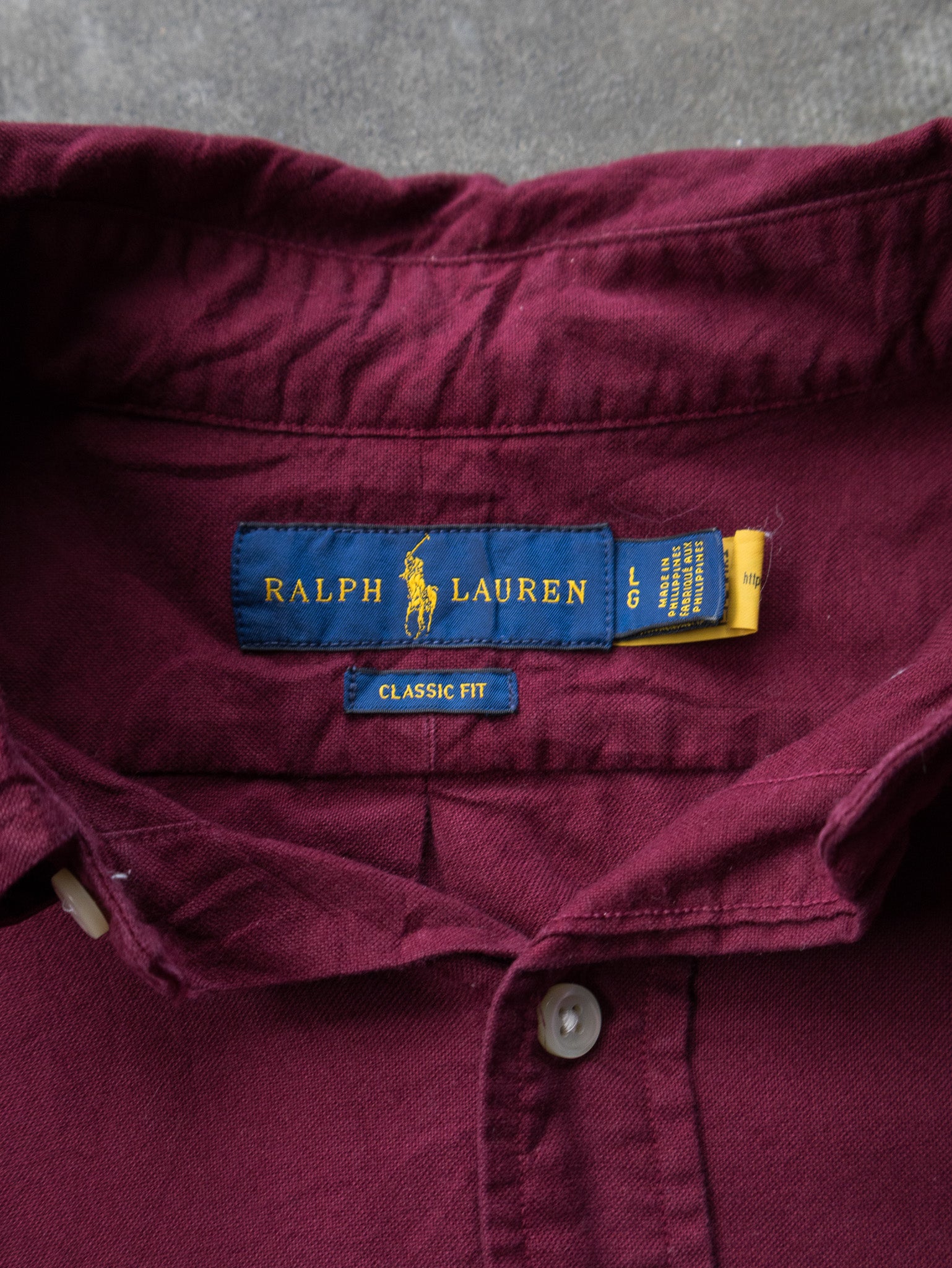 Vintage Burgundy Ralph Lauren Shirt (L)