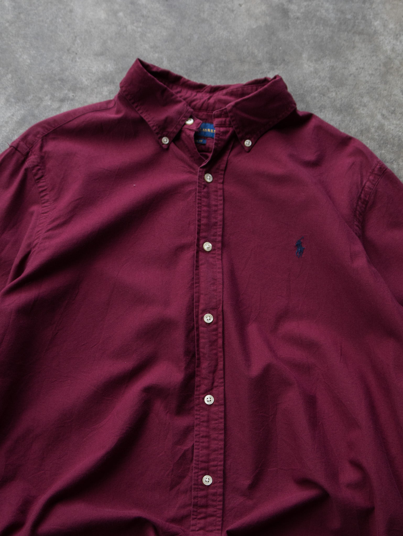 Vintage Burgundy Ralph Lauren Shirt (L)