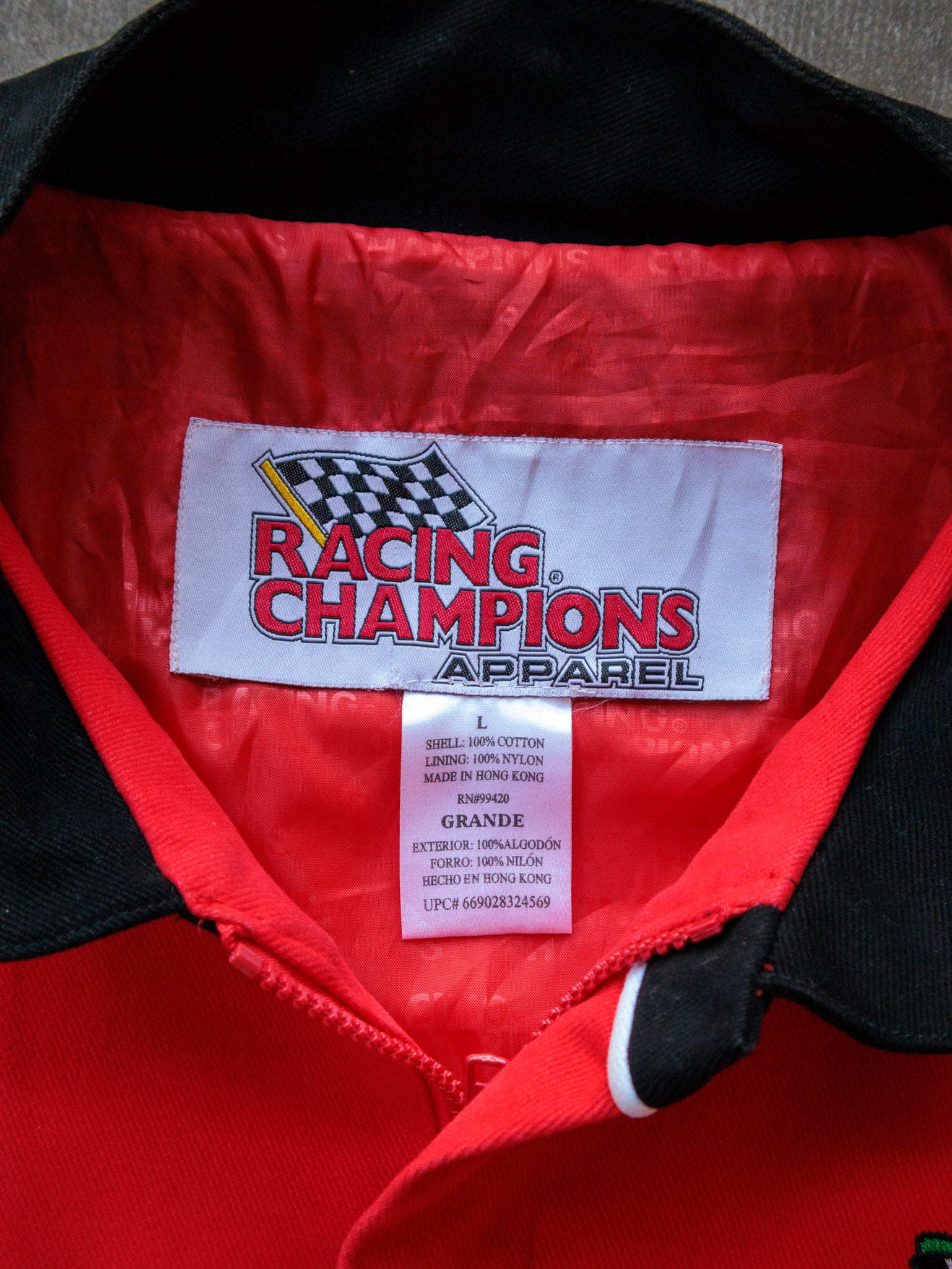 Vintage 90s Red & Black Chevrolet Racing Jacket (L)