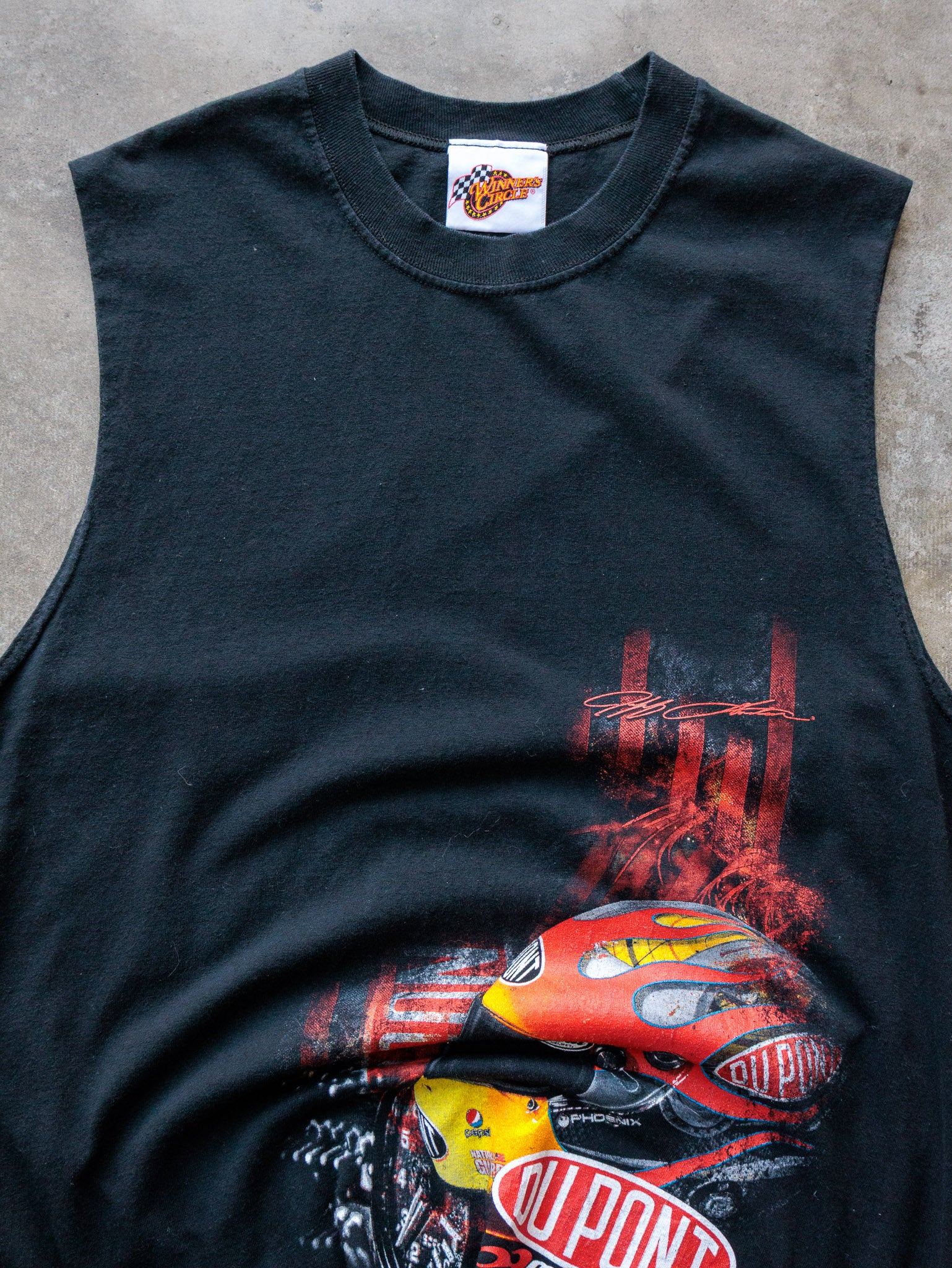 Vintage 00s Black Jeff Gordon DuPont Nascar Tank (L)
