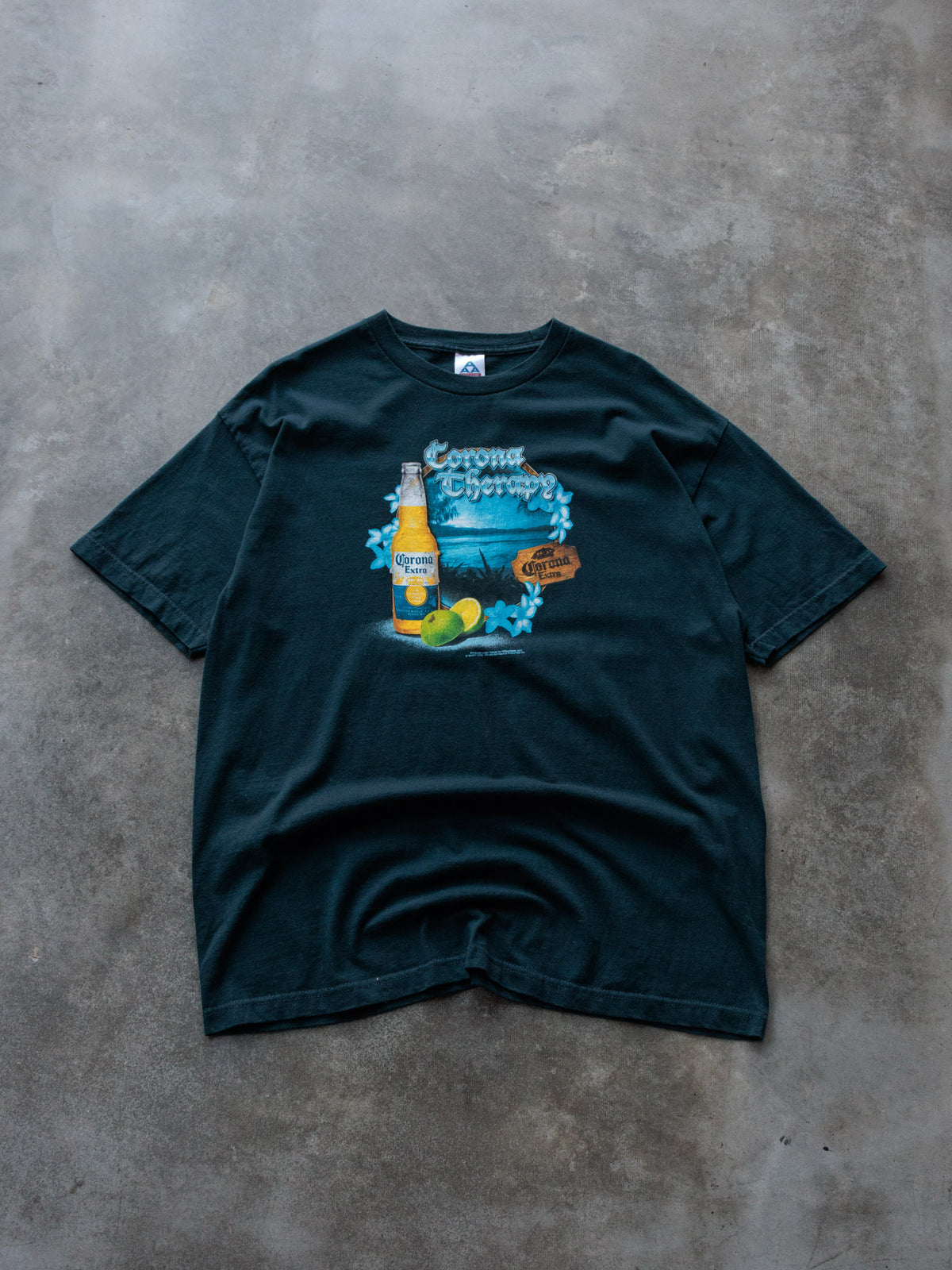 Vintage 00s Green Corona Therapy Tee (XL)