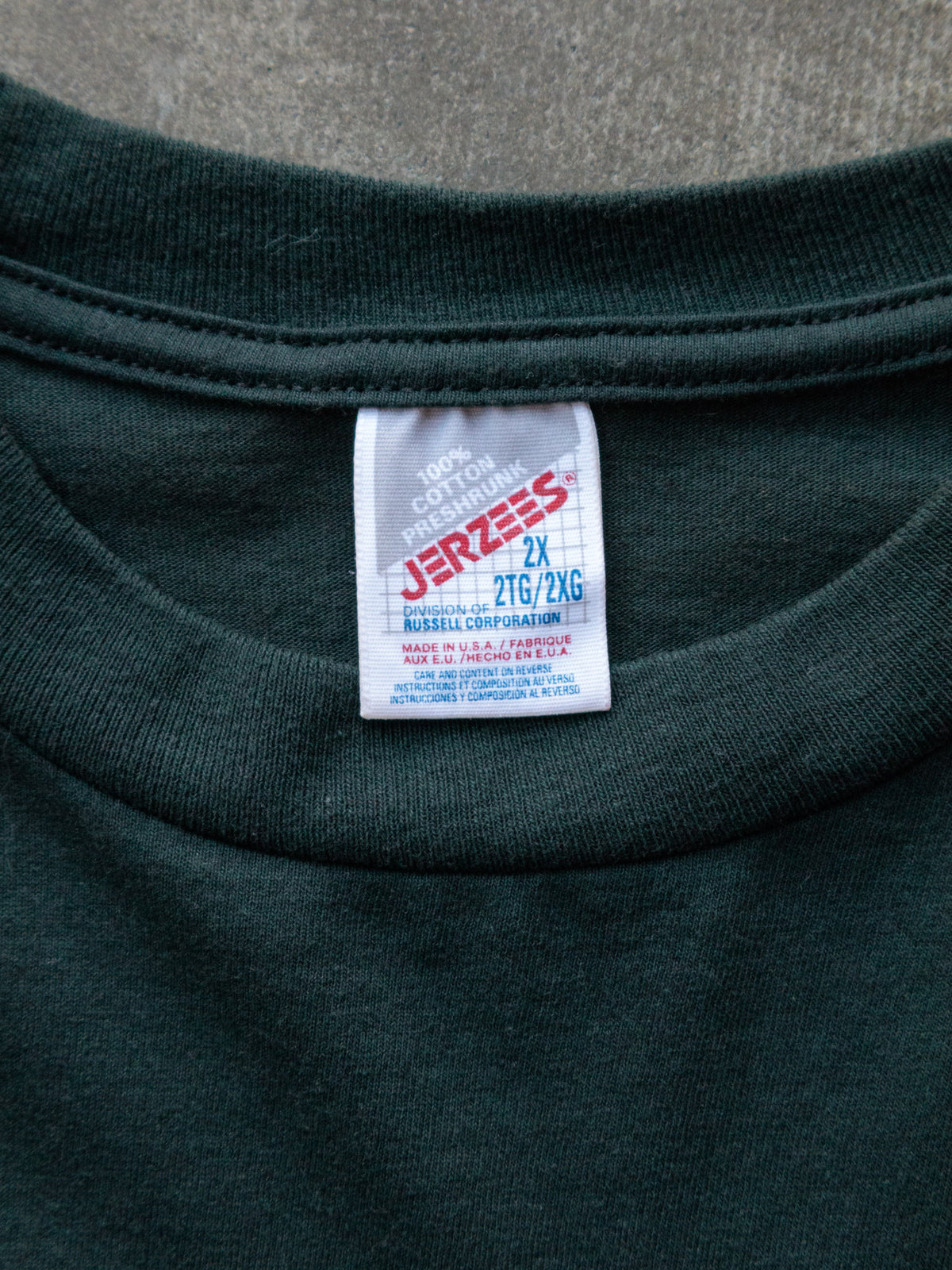 Vintage 90s Green Postal Worker Slogan Tee (2XL)