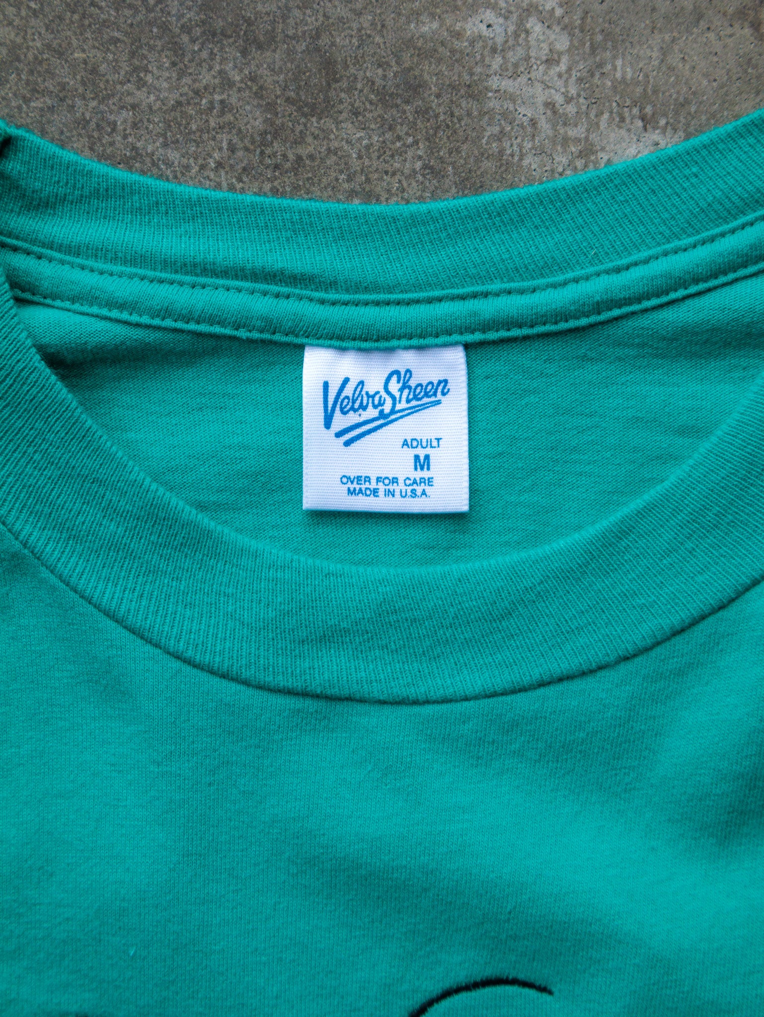 Vintage 90s Teal Mickey Spell Out Tee (M)