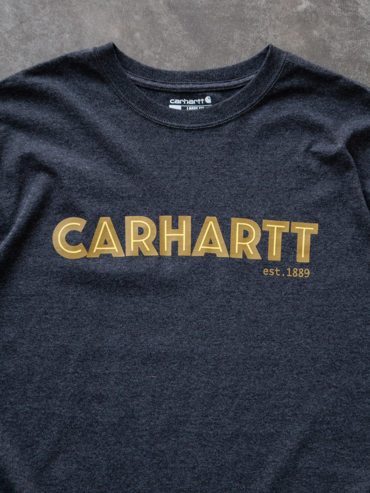 Vintage Grey Carhartt Long Sleeve Tee (L)