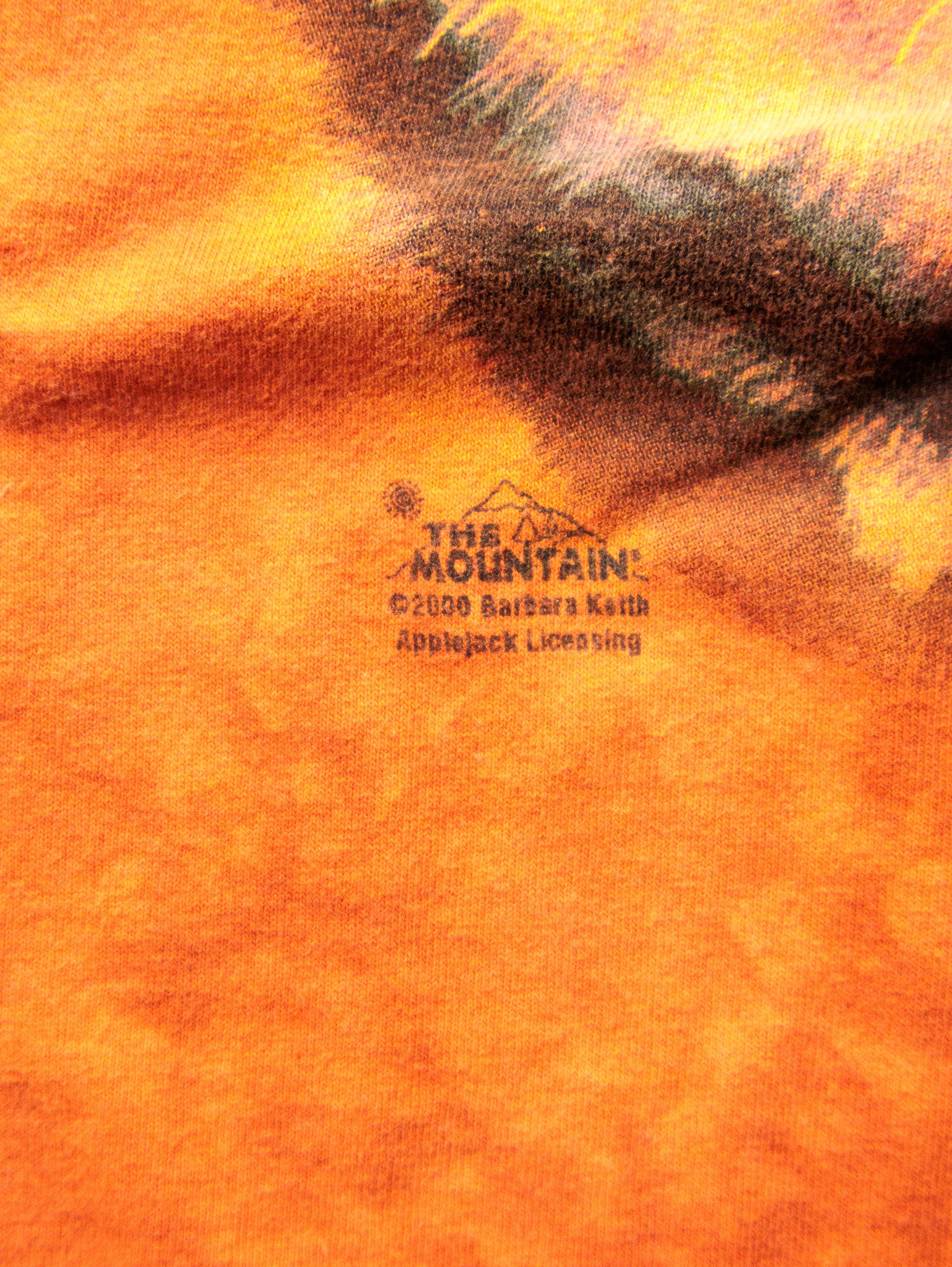 Vintage 2000 Orange Tie Dye Tiger Graphic Tee (L)