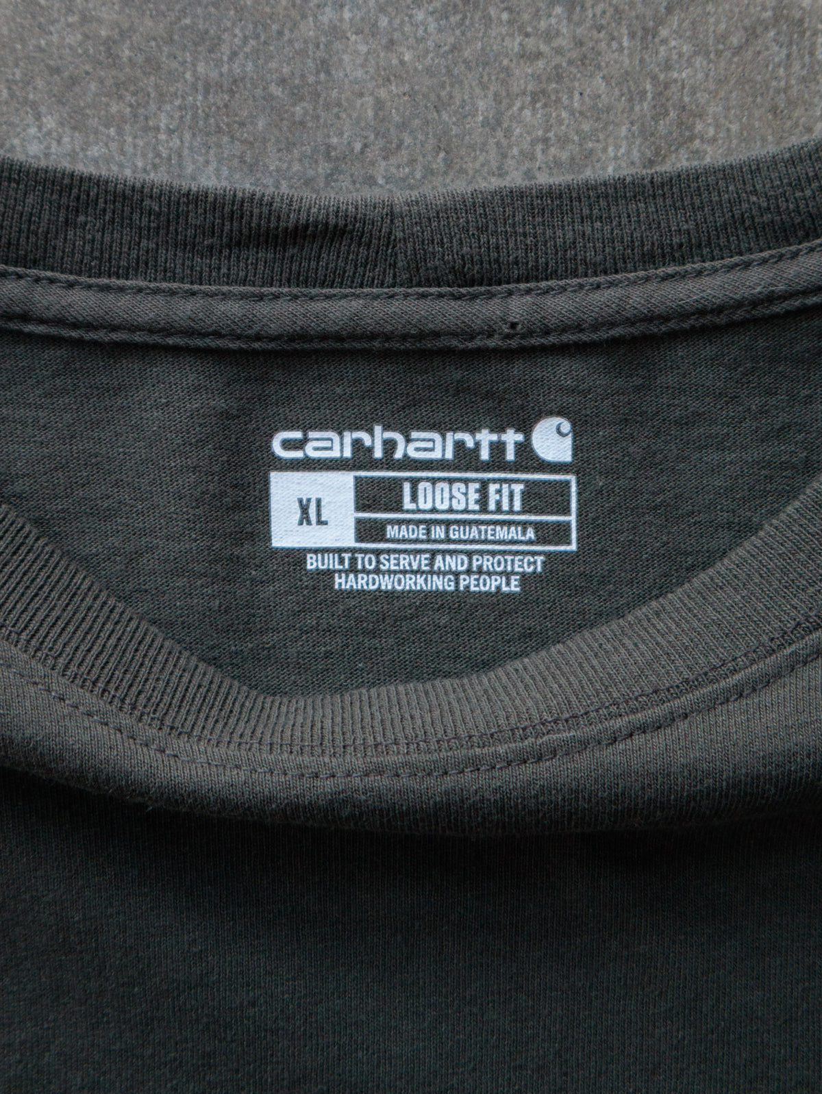 Vintage Green Carhartt Long Sleeve Tee (XL)