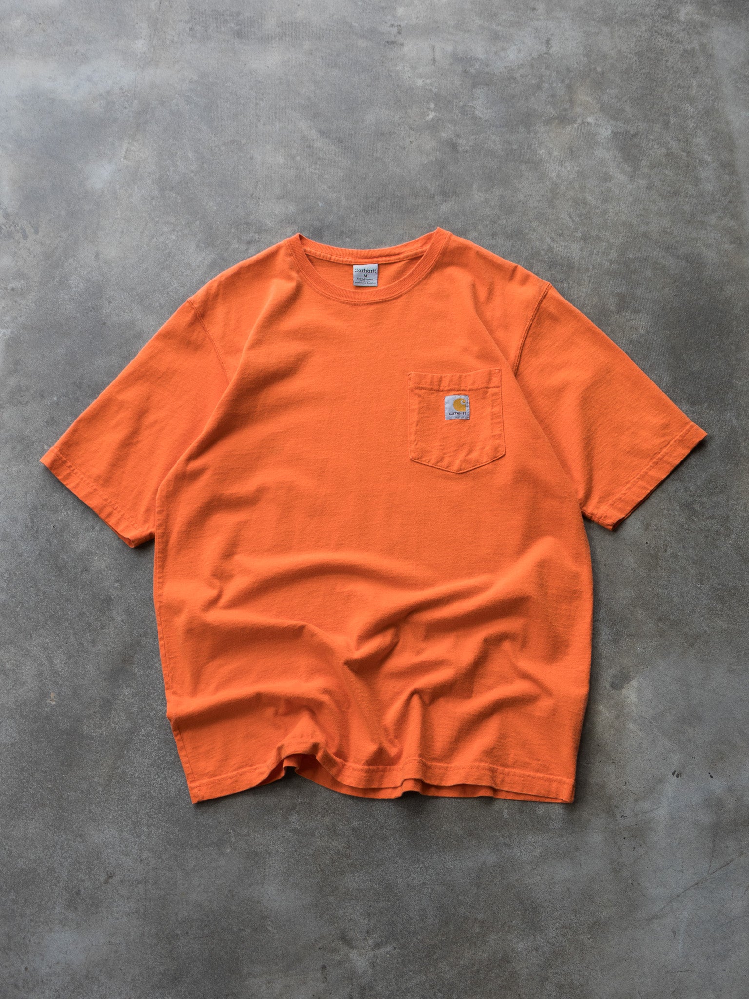 Vintage Orange Carhartt Pocket Tee (M)