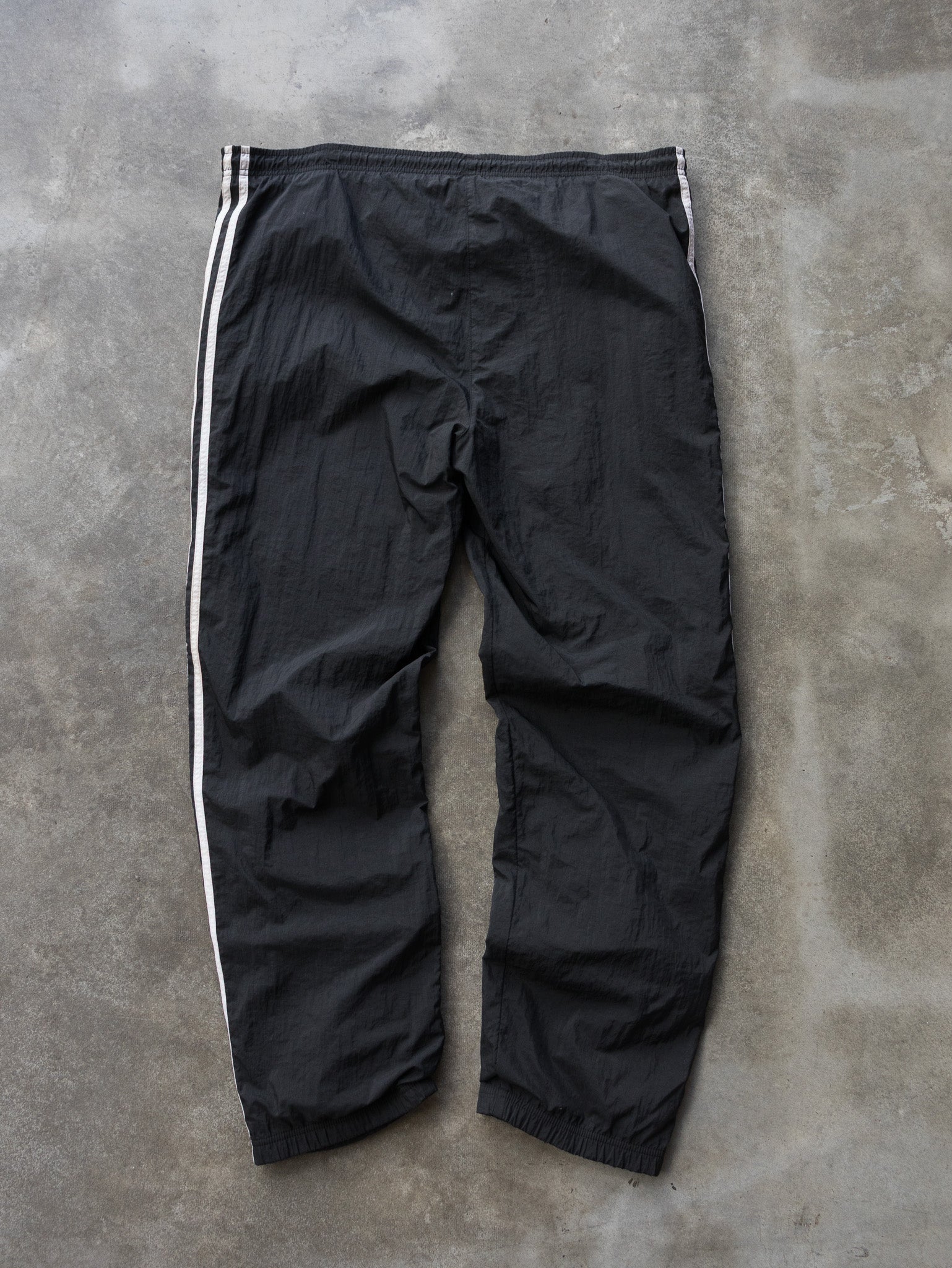 Vintage Black Adidas Three Stripe Track Pants (L)