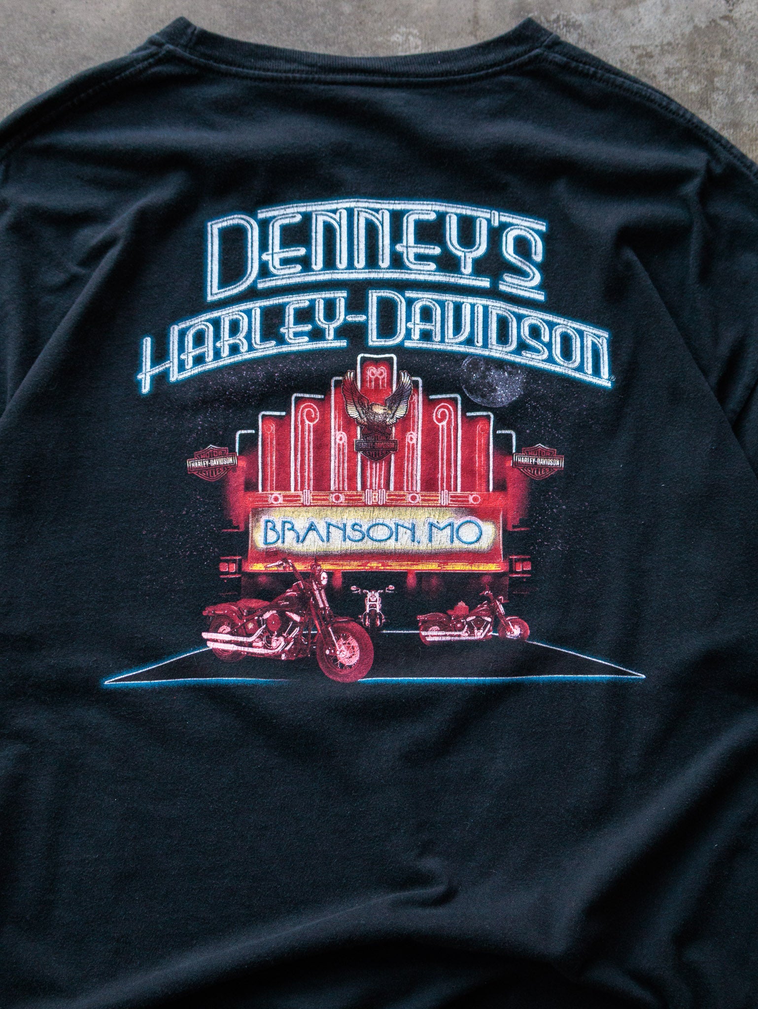 Vintage Black Harley-Davidson Branson Missouri Tee (2XL)