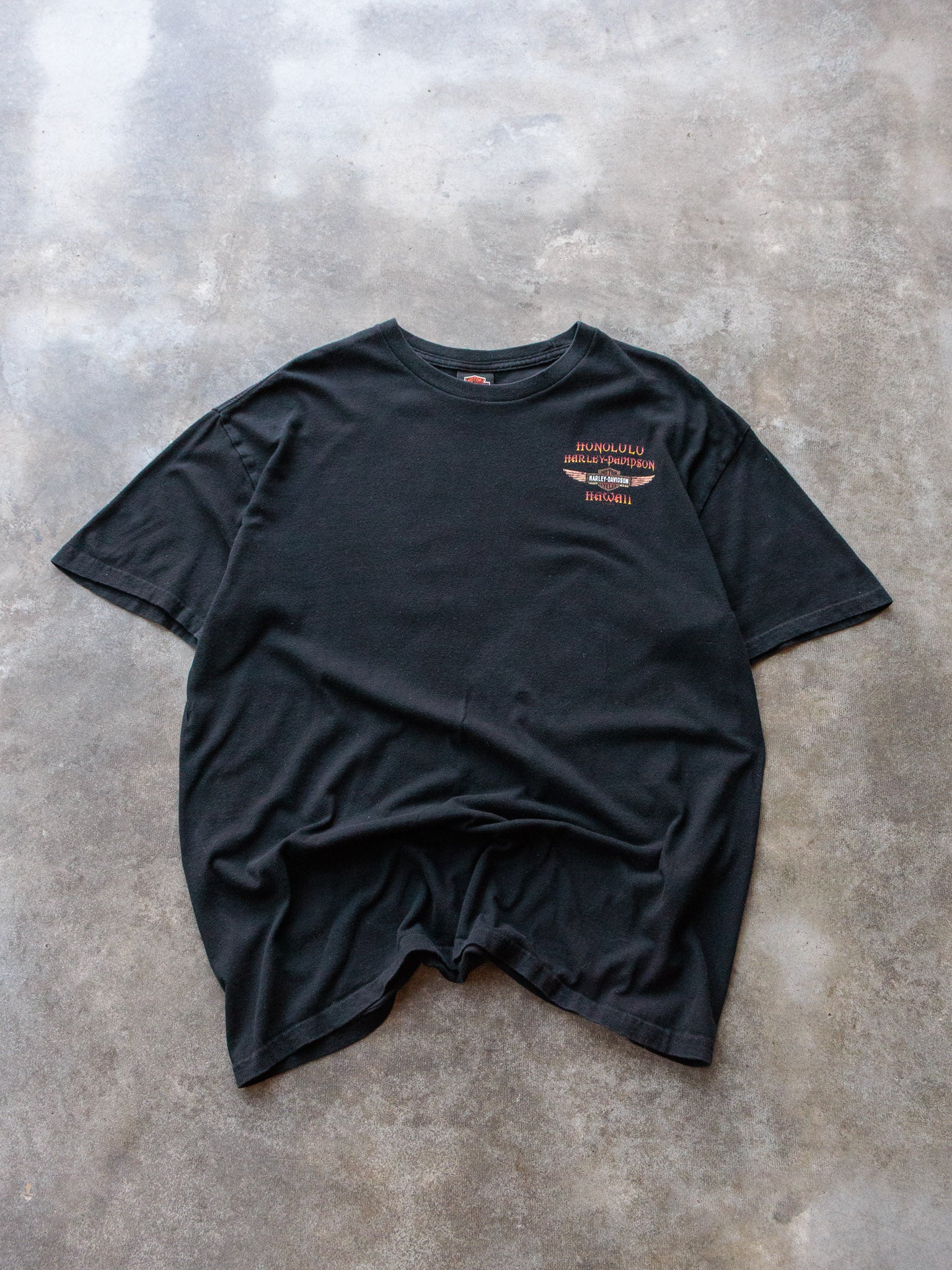 Vintage Black Harley-Davidson Honolulu Tee (XL)