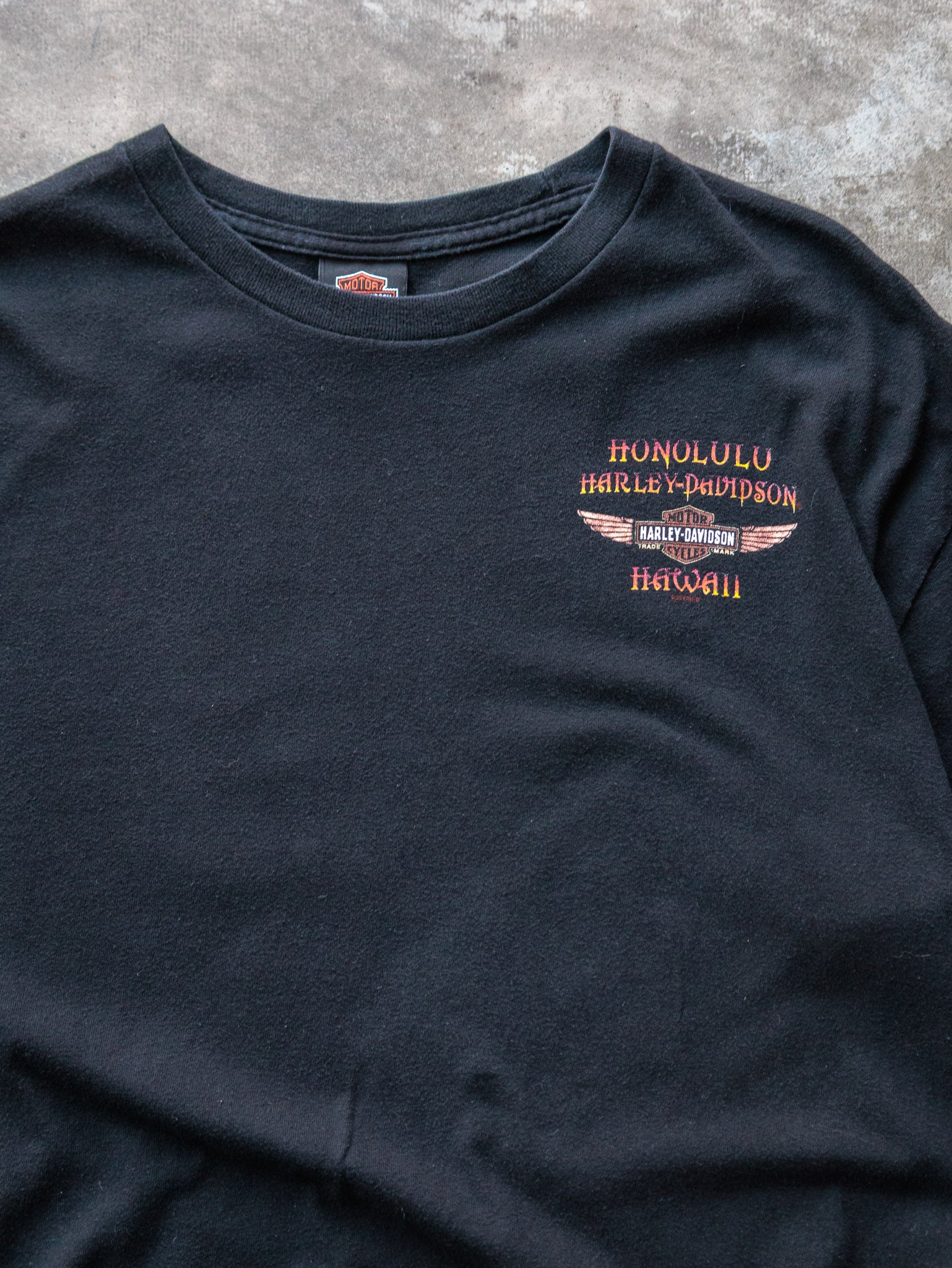 Vintage Black Harley-Davidson Honolulu Tee (XL)