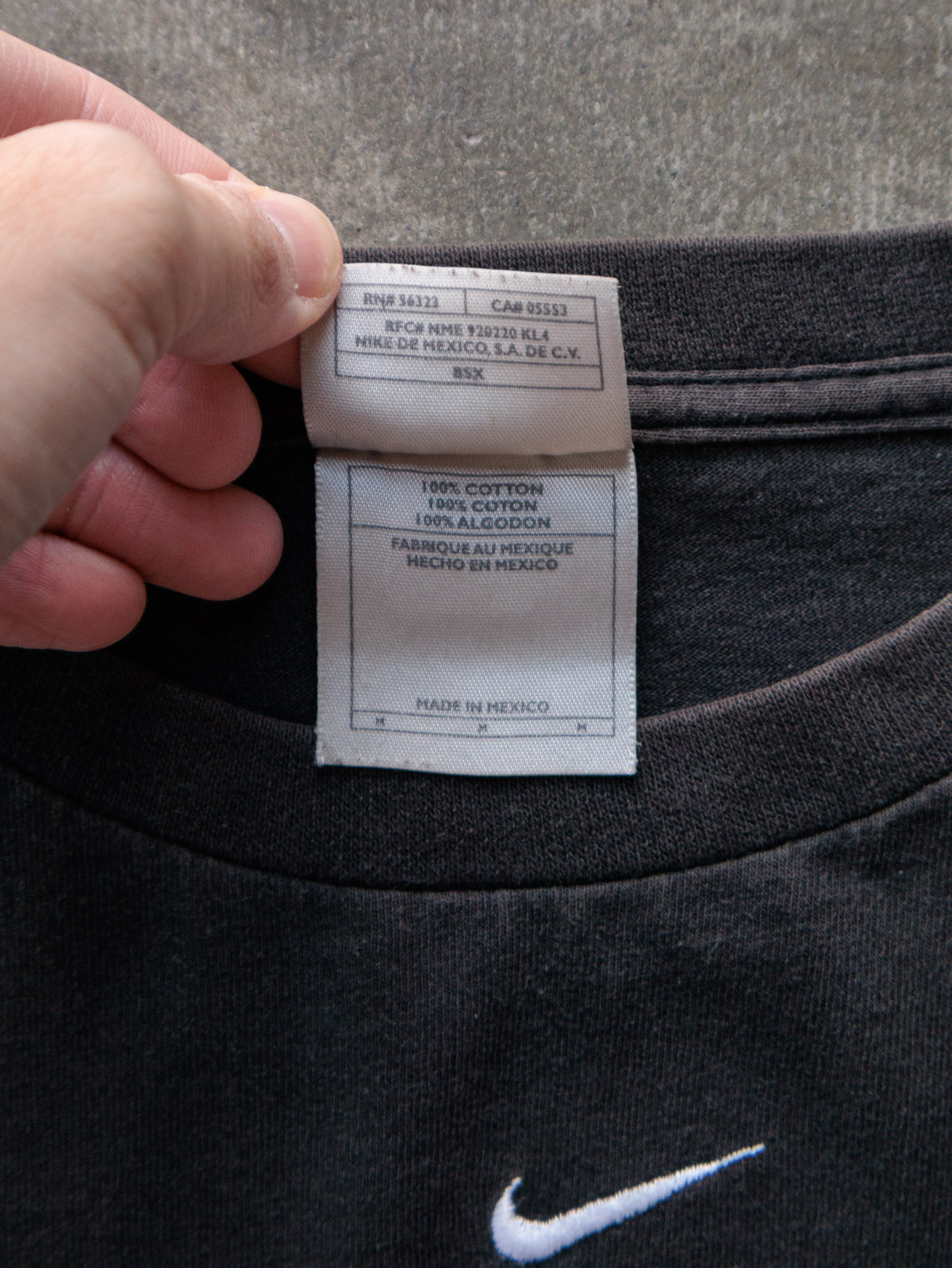 Vintage Black Nike Long Sleeve Tee (M)