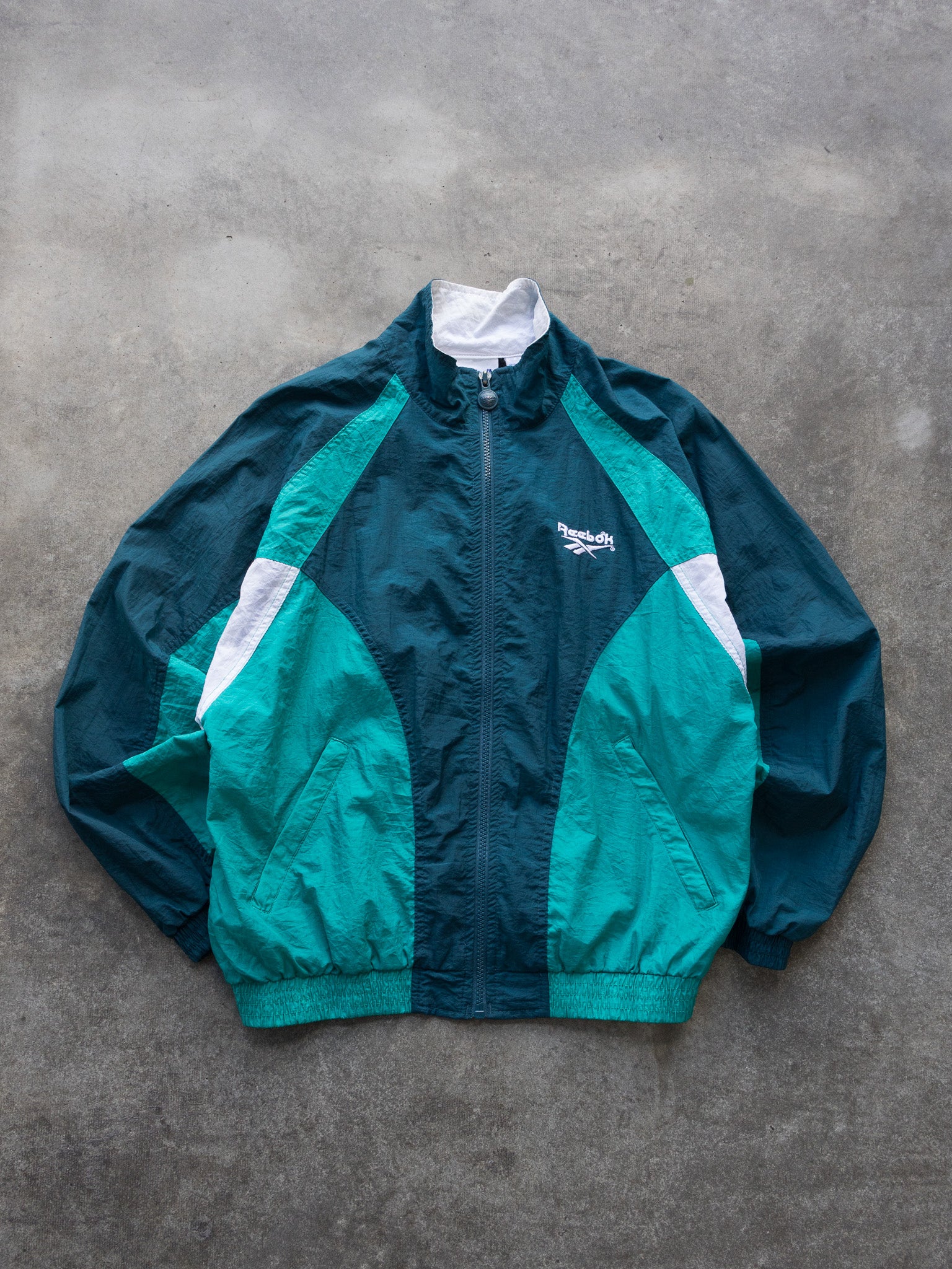 Vintage Teal Reebok Track Jacket (S)