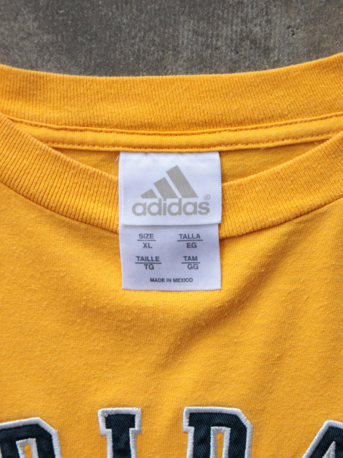 Vintage 00s Yellow Adidas Tee (XL)