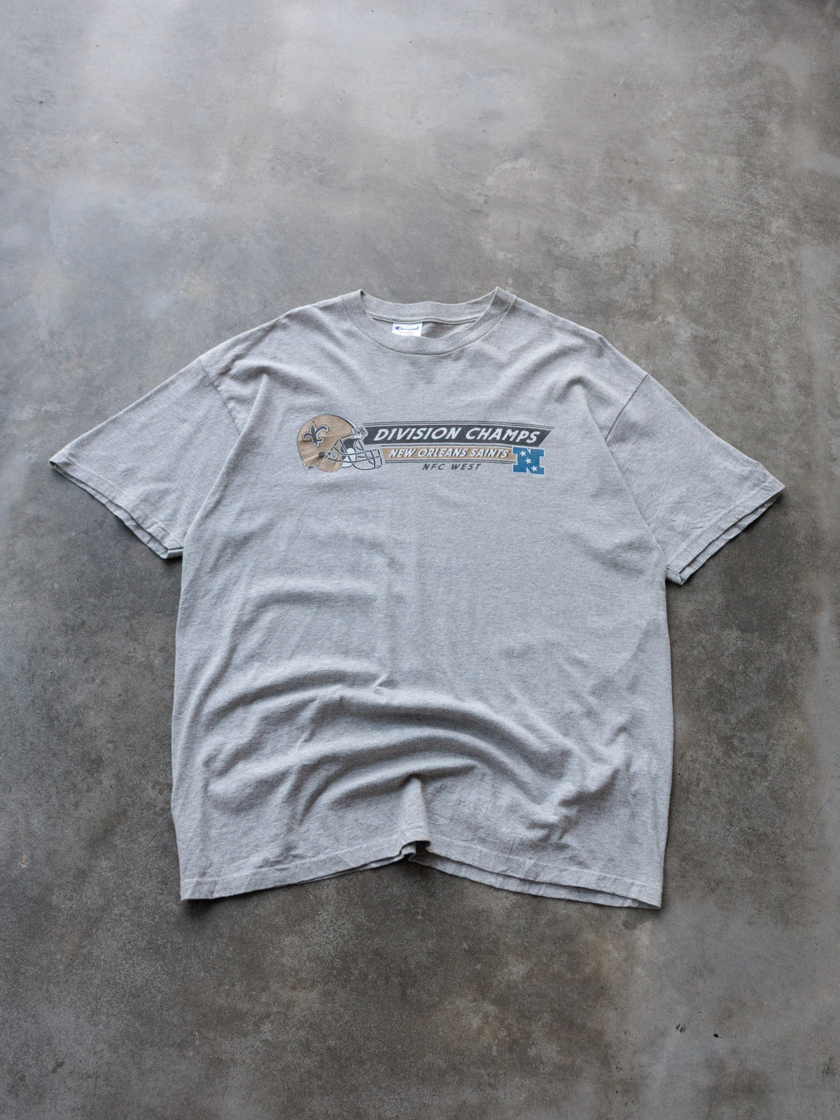 Vintage 90s Grey Champion New Orleans Saints Tee (XL)