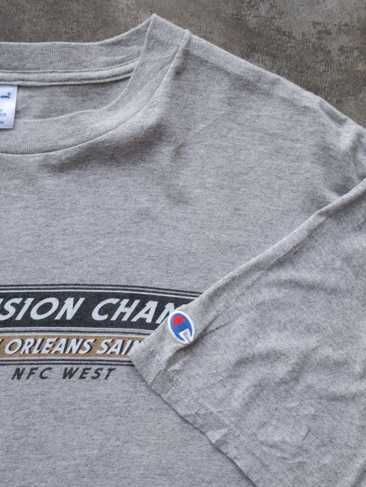 Vintage 90s Grey Champion New Orleans Saints Tee (XL)