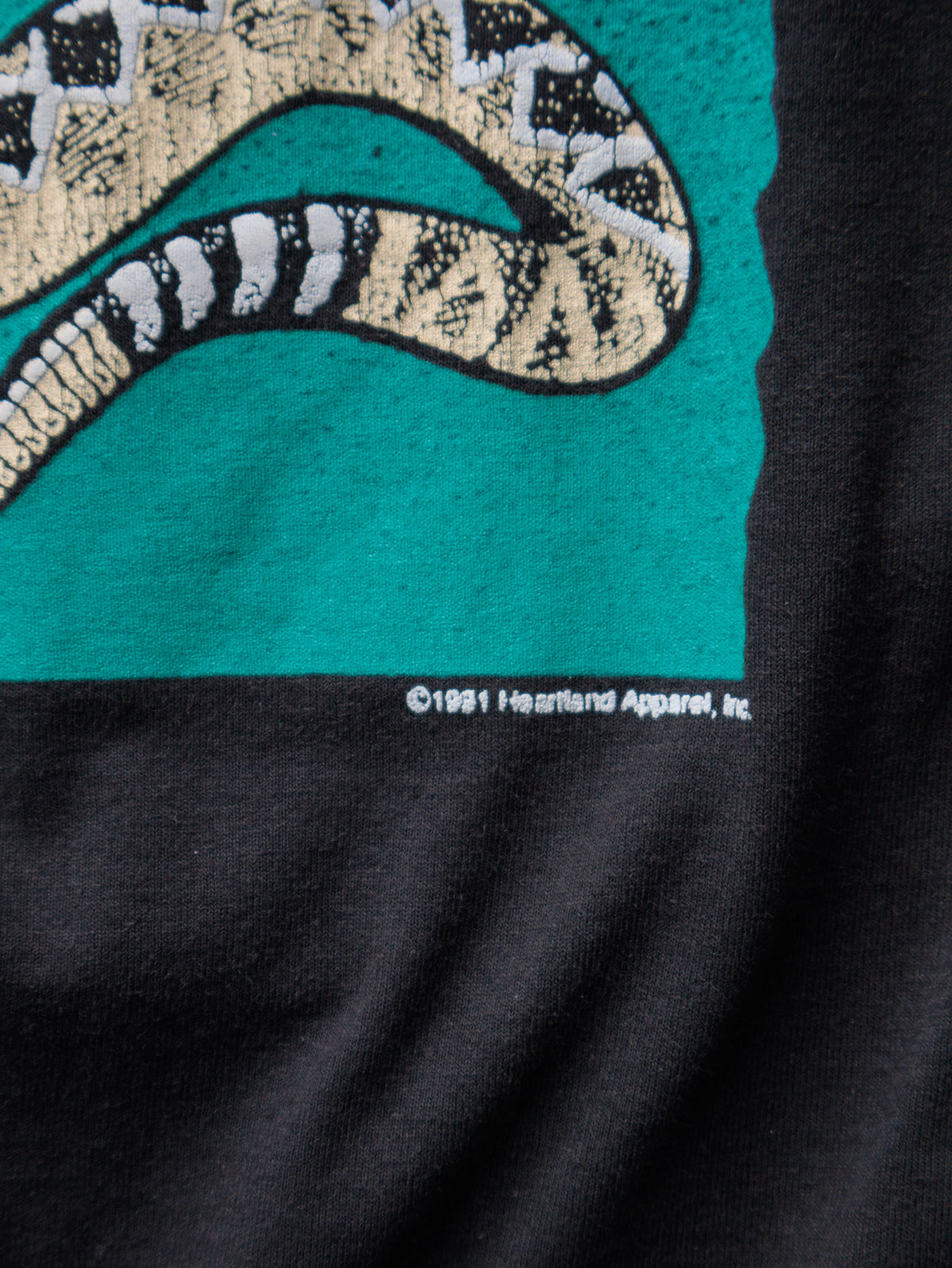 Vintage 90s Black Texas Longhorn Skull Tee (XL)