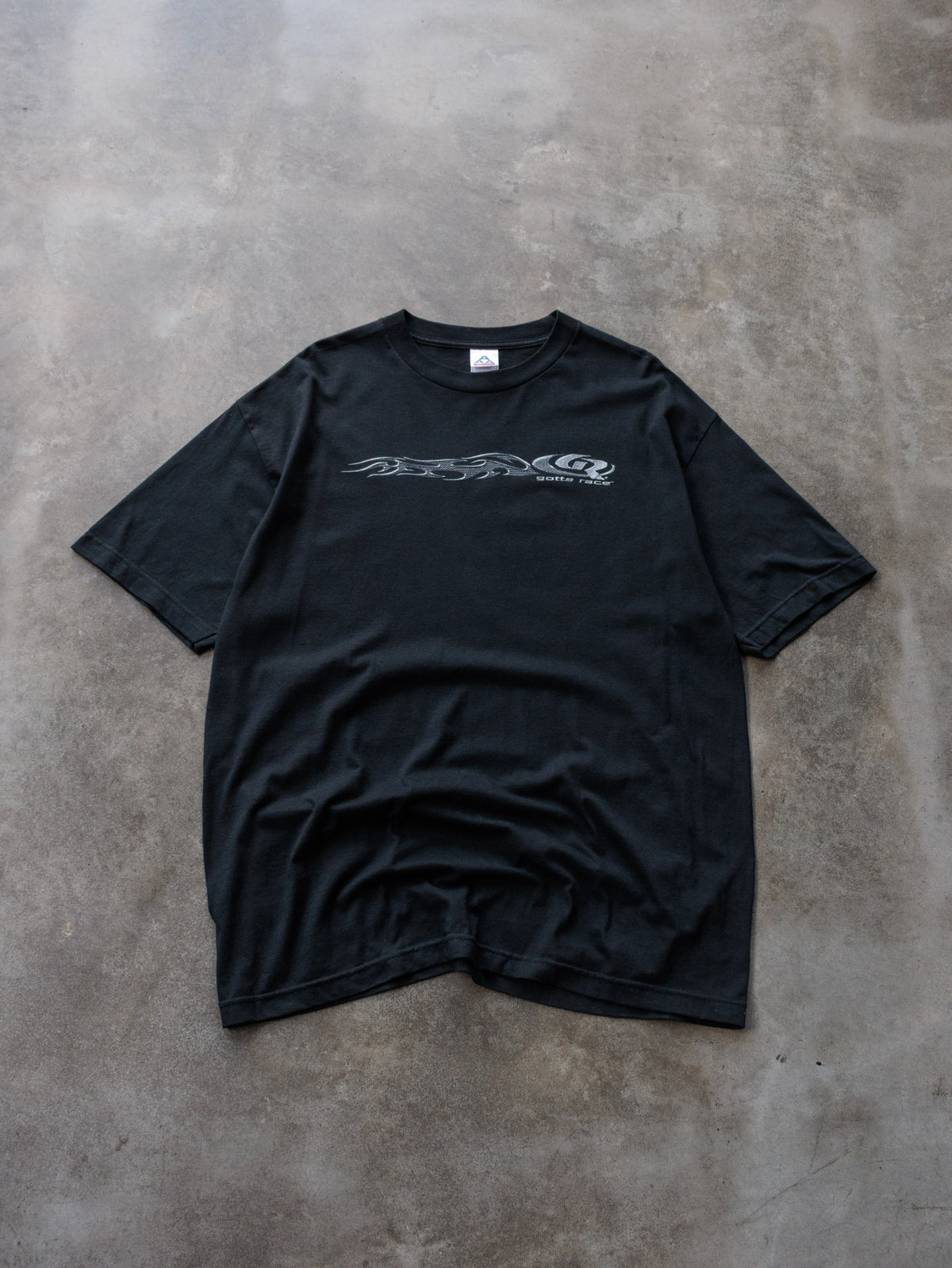 Vintage 00s Black Gotta Race One Ball Slogan Tee (XL)
