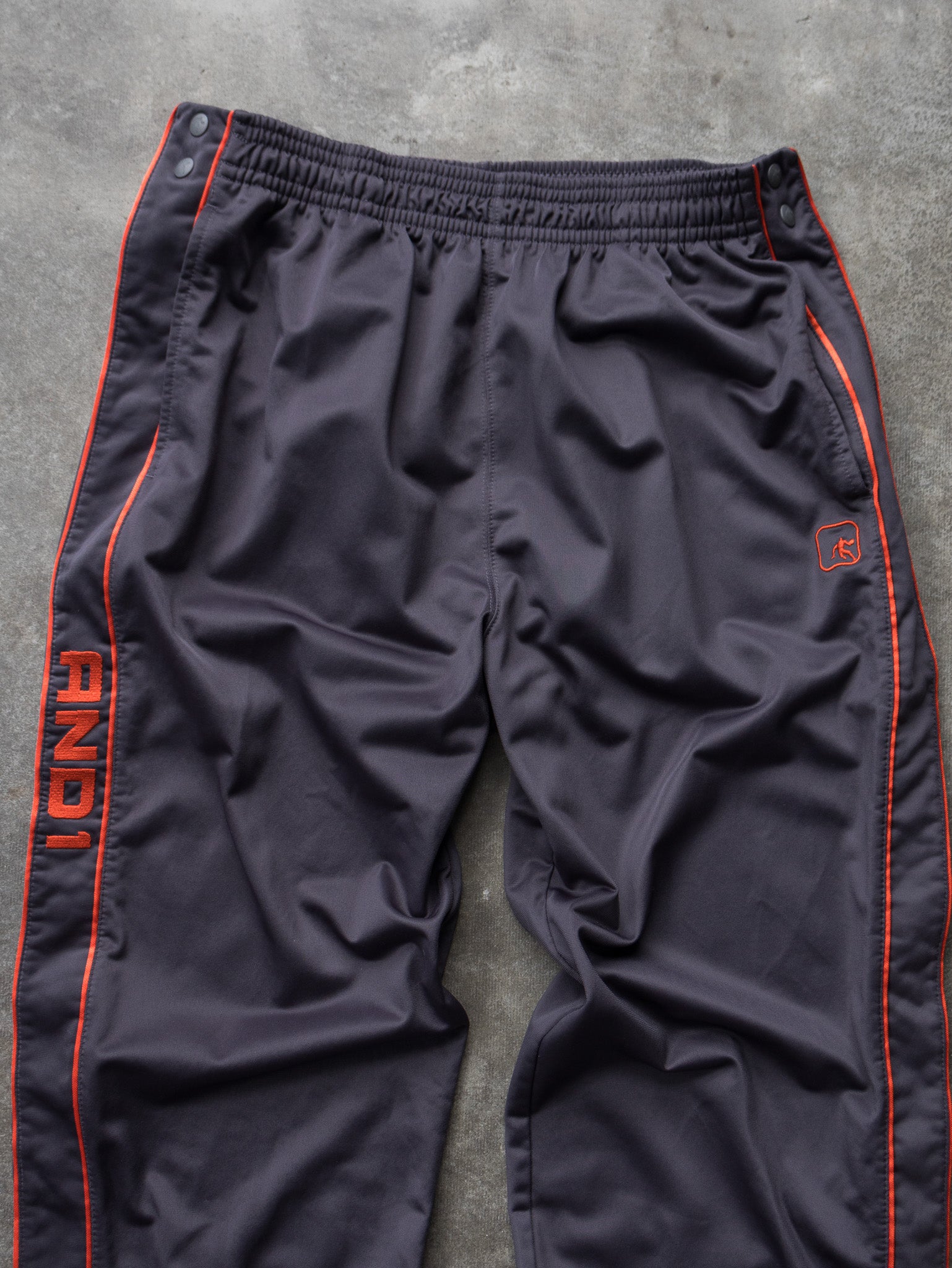 Vintage Grey AND1 Tearaway Track Pants (XL)
