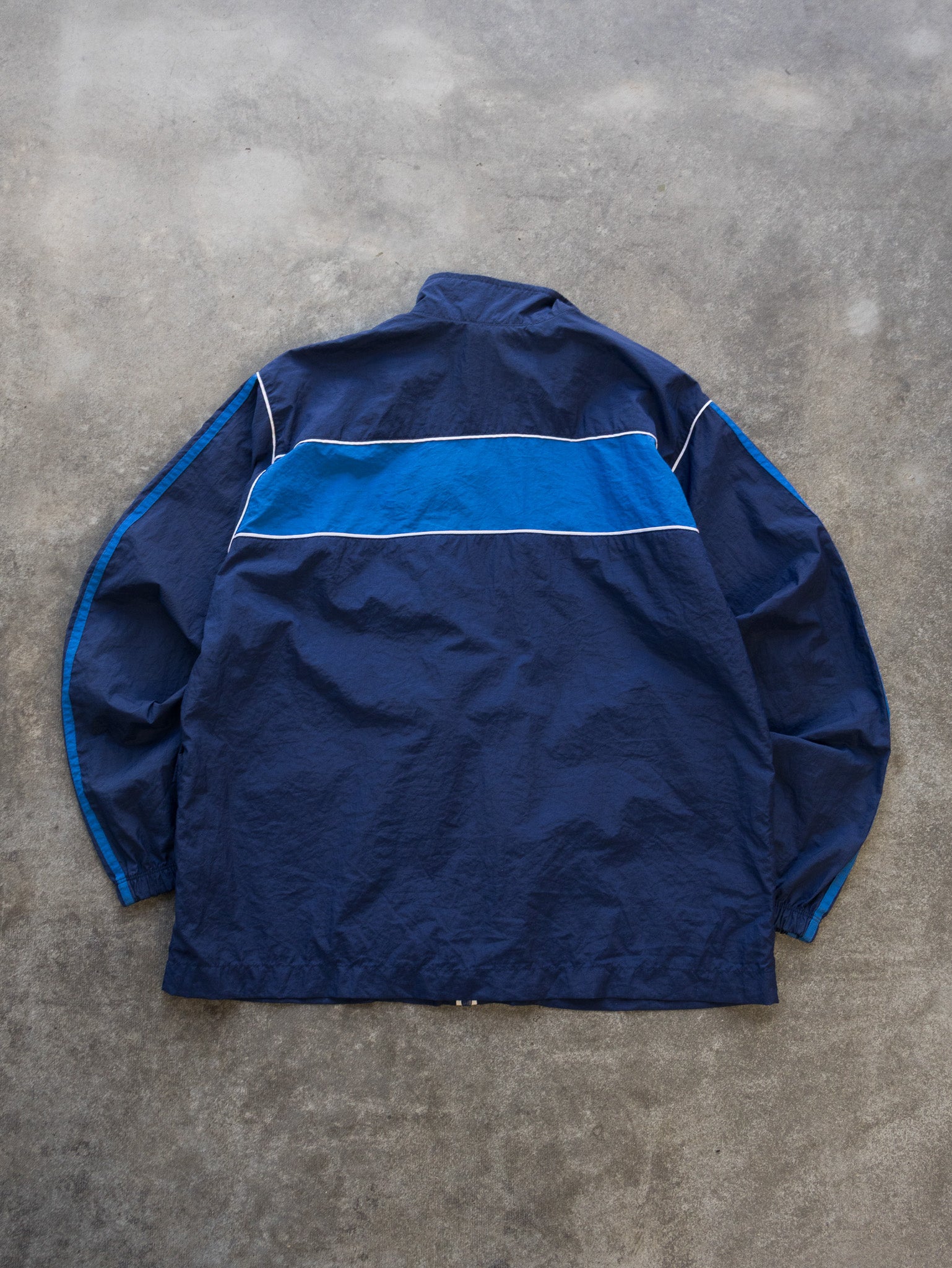 Vintage Navy Adidas 3-Stripe Track Jacket (M)