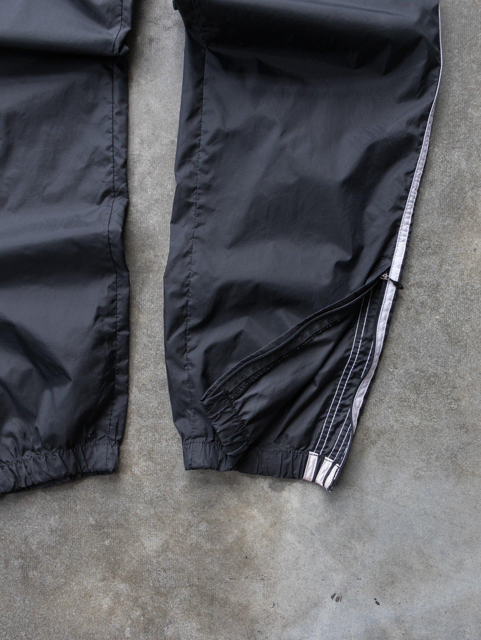 Vintage Black Adidas Three Stripe Track Pants (L)