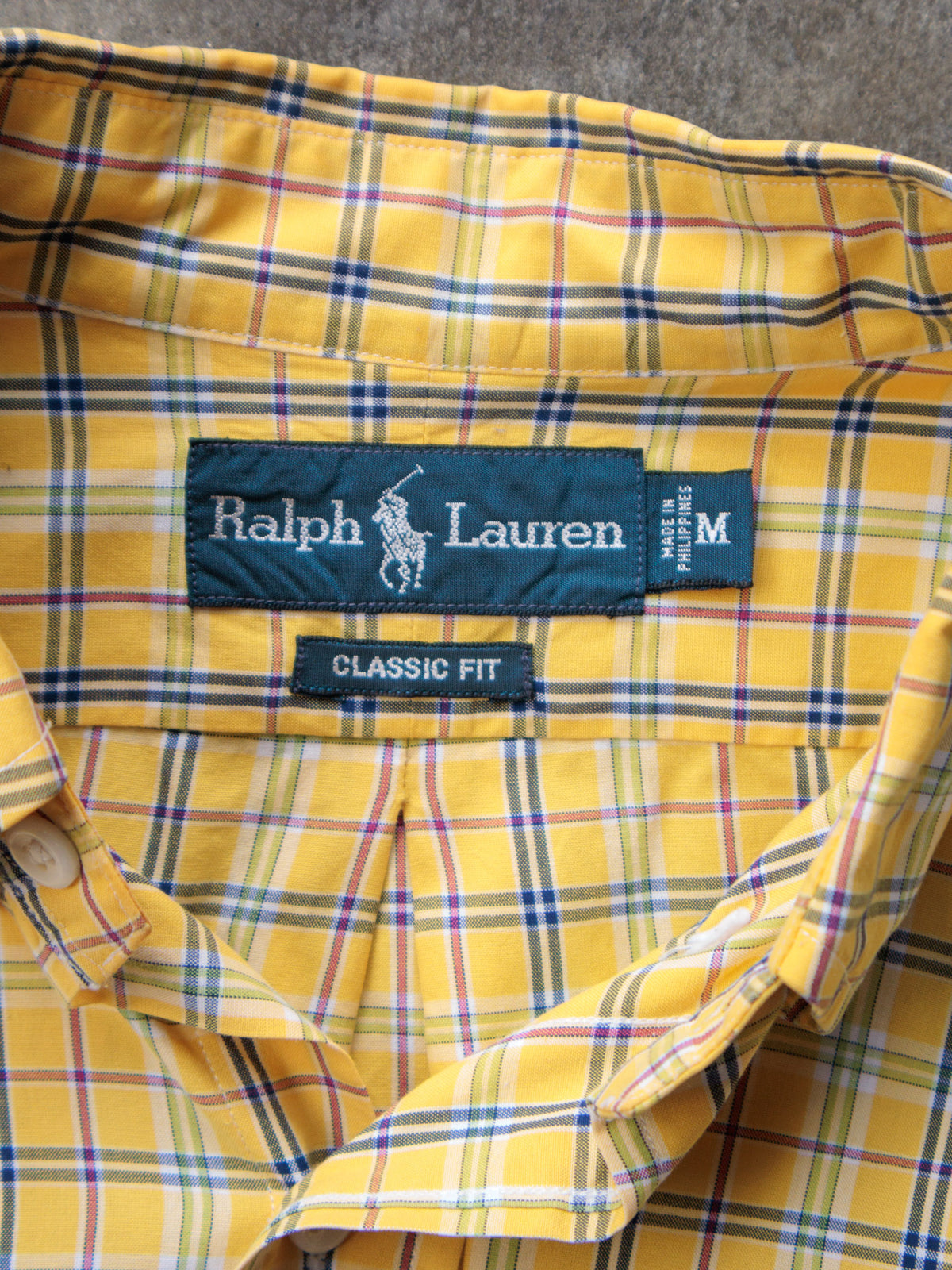 Vintage 00s Yellow Plaid Ralph Lauren Shirt (M)