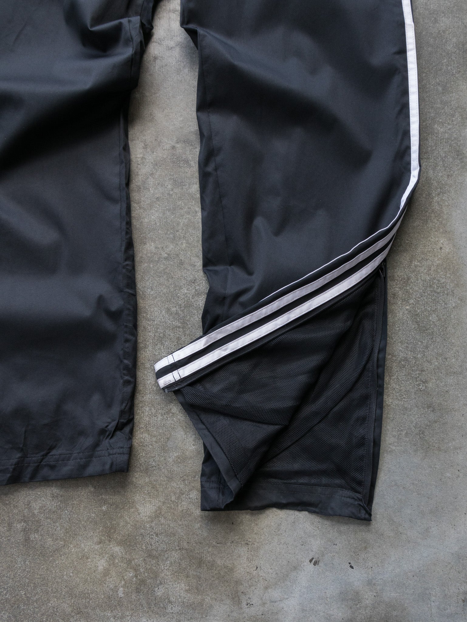 Vintage Black Adidas Three Stripe Track Pants (L)