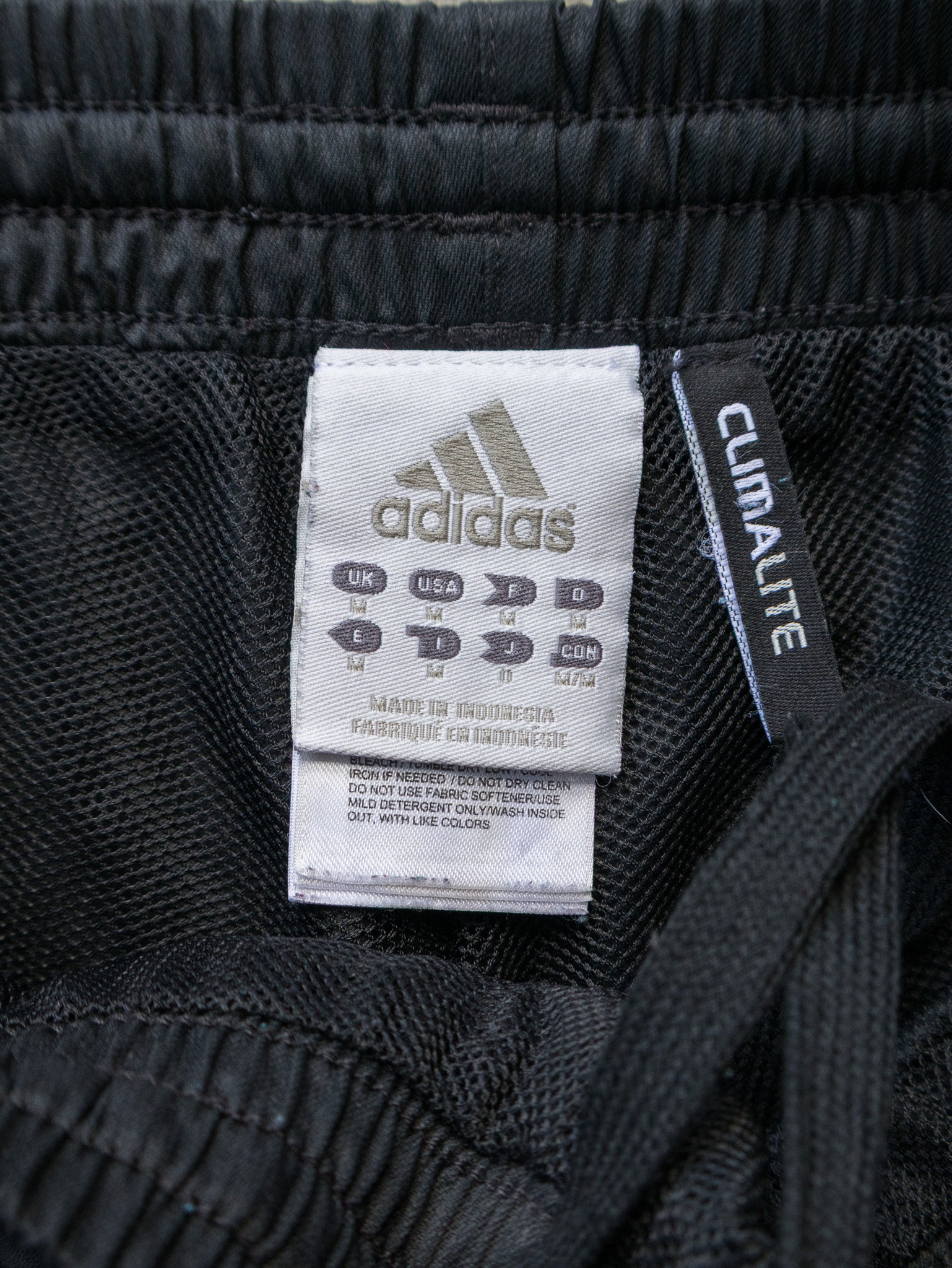 Vintage Black Adidas Three Stripe Track Pants (L)