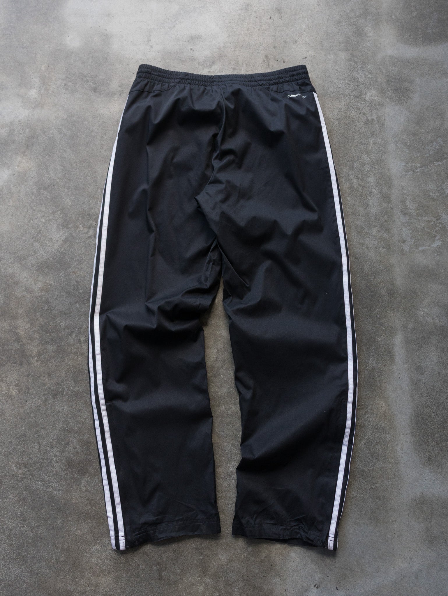 Vintage Black Adidas Three Stripe Track Pants (L)