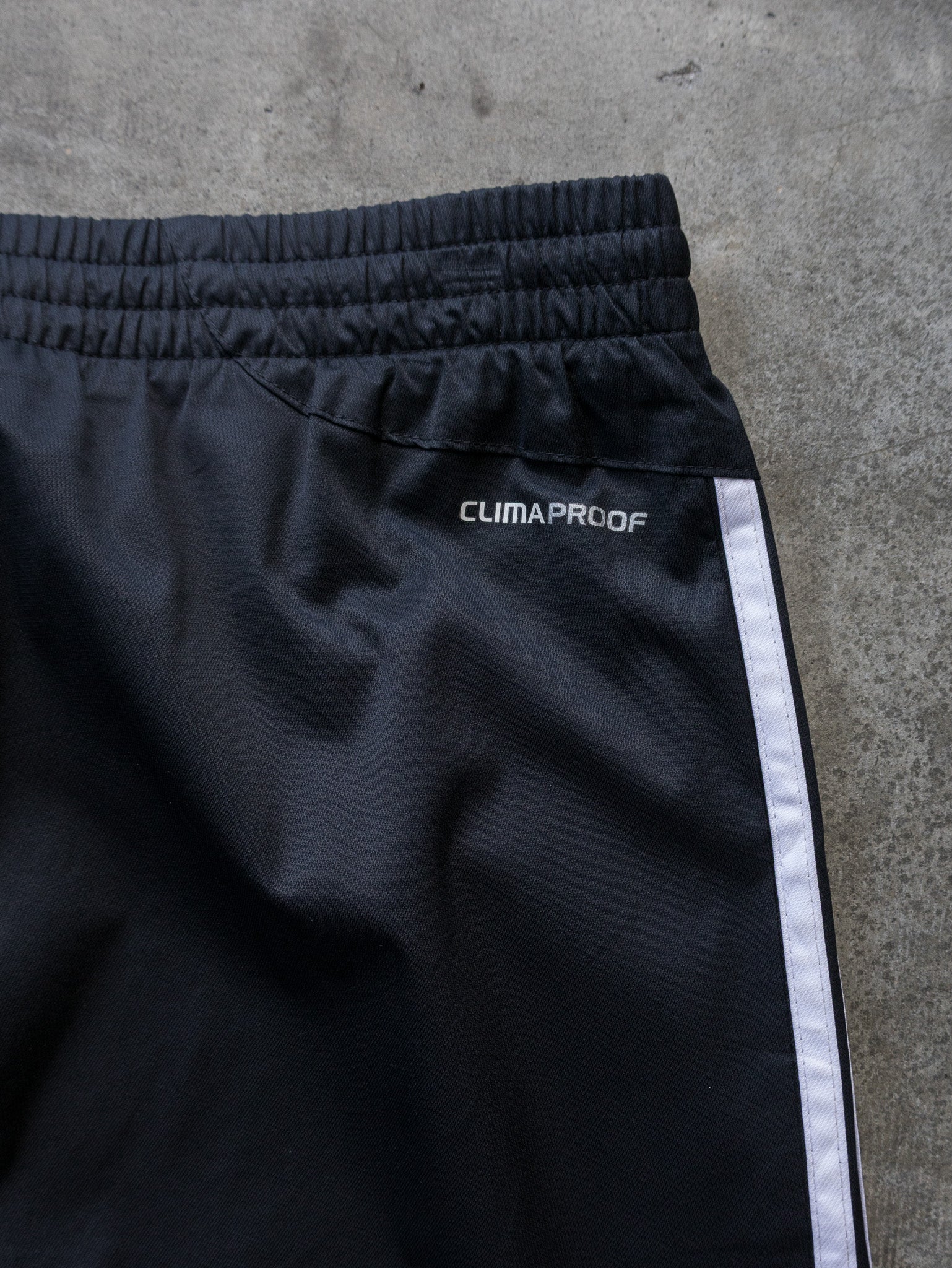 Vintage Black Adidas Three Stripe Track Pants (L)