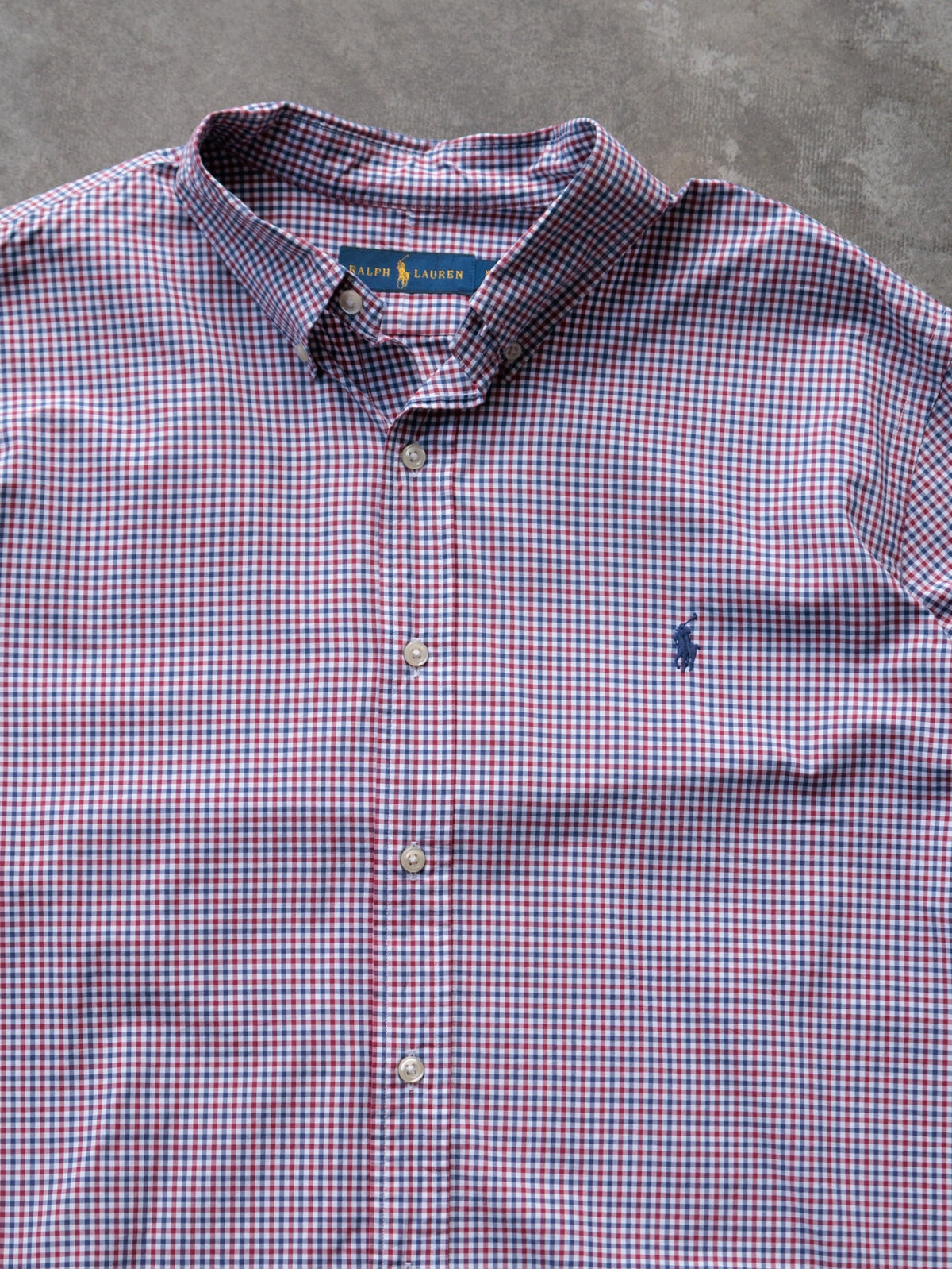 Vintage Red Tattersall Ralph Lauren Shirt (XL)