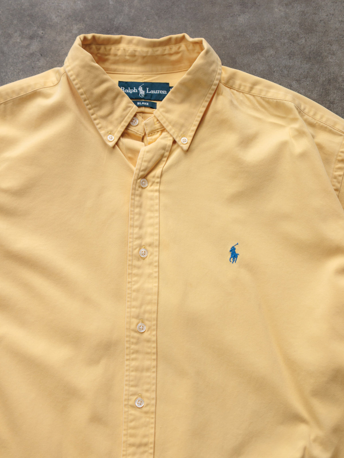 Vintage Yellow Ralph Lauren Shirt (XL)