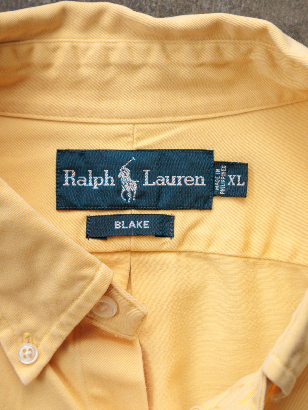 Vintage Yellow Ralph Lauren Shirt (XL)