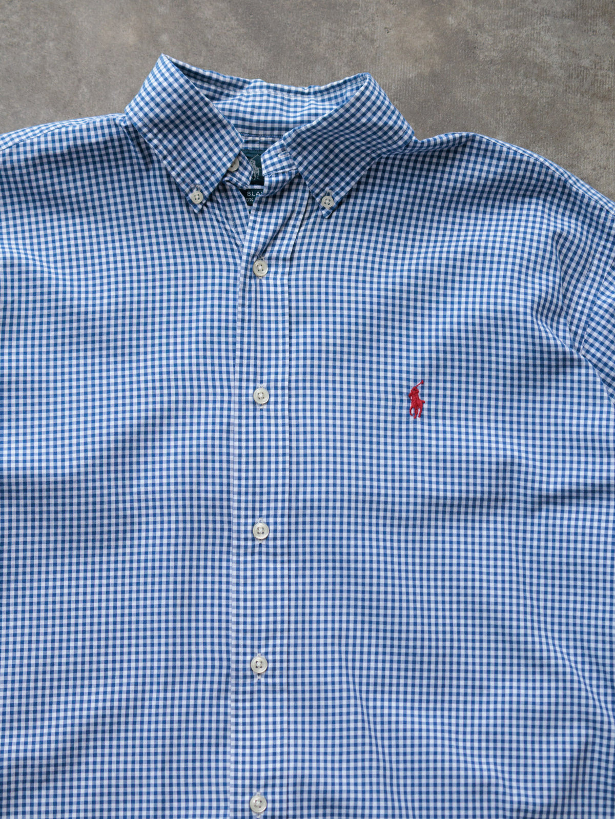 Vintage Blue Gingham Ralph Lauren Shirt (M)