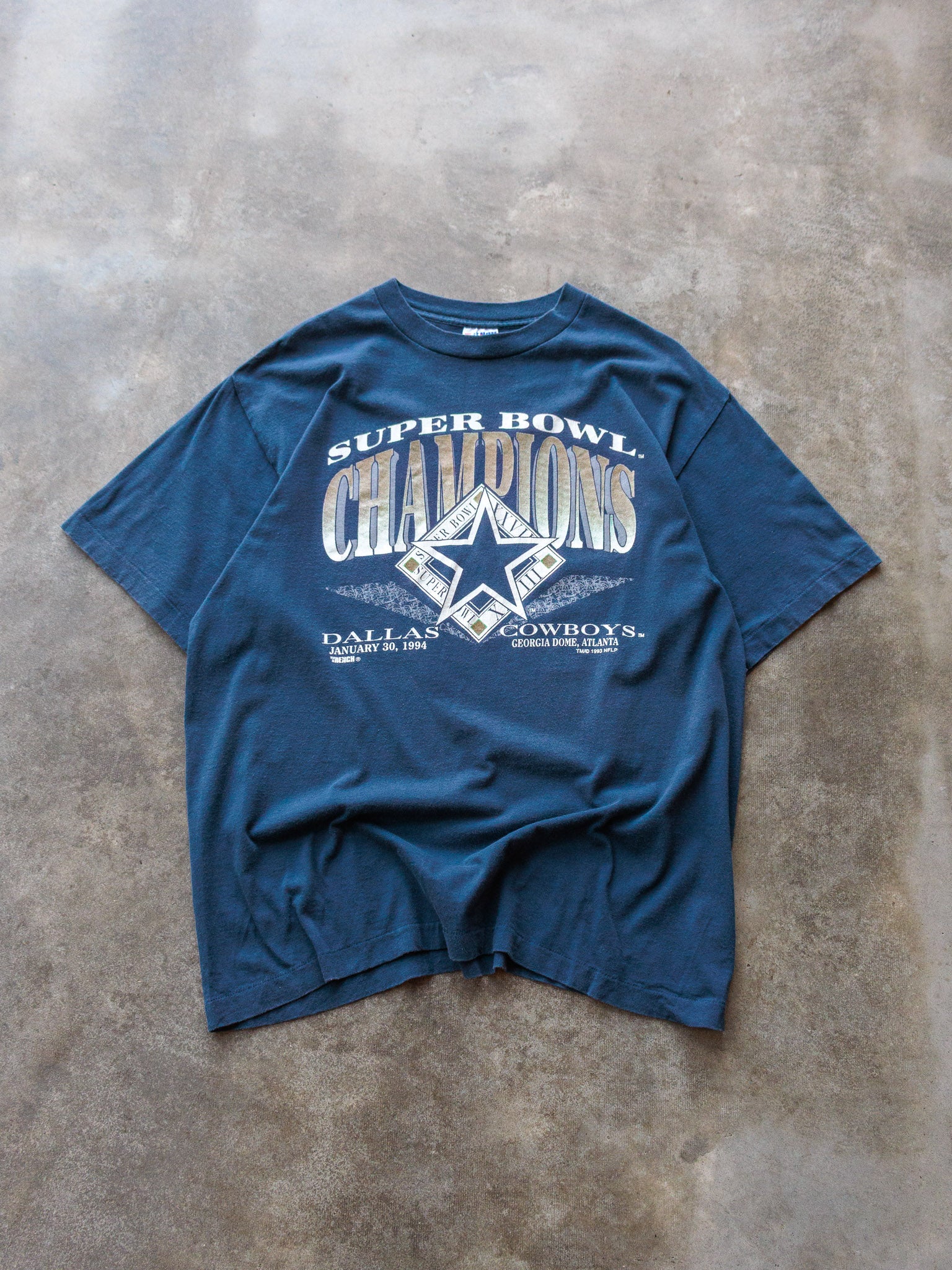 Vintage 1994 Navy Dallas Cowboys Super Bowl Champs Tee (XL)