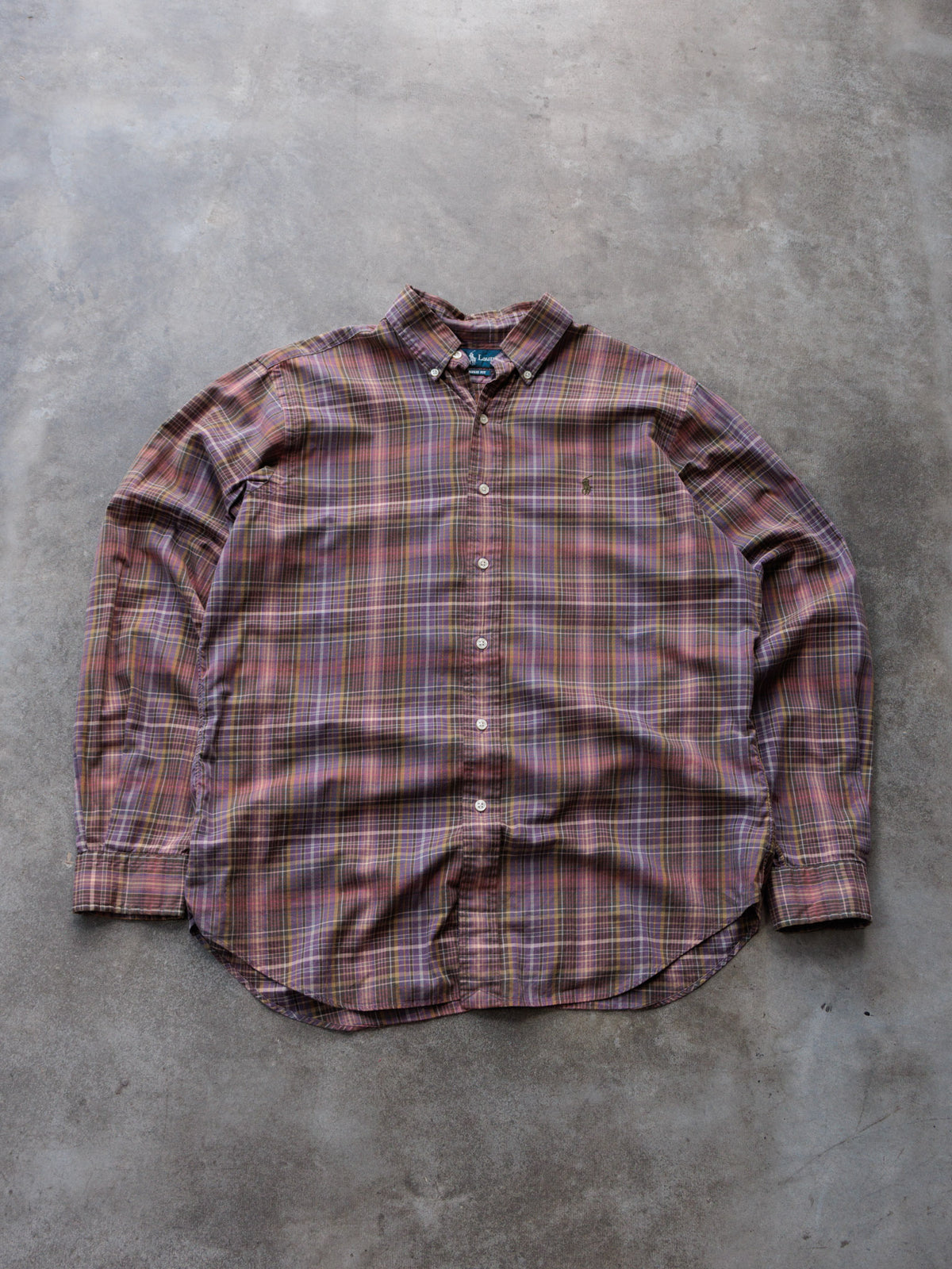 Vintage Purple Plaid Ralph Lauren Shirt (L)