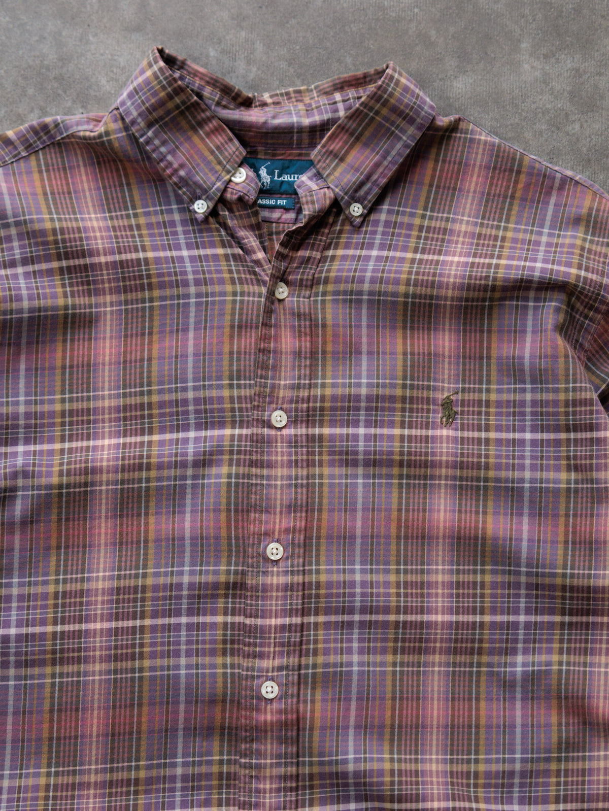 Vintage Purple Plaid Ralph Lauren Shirt (L)