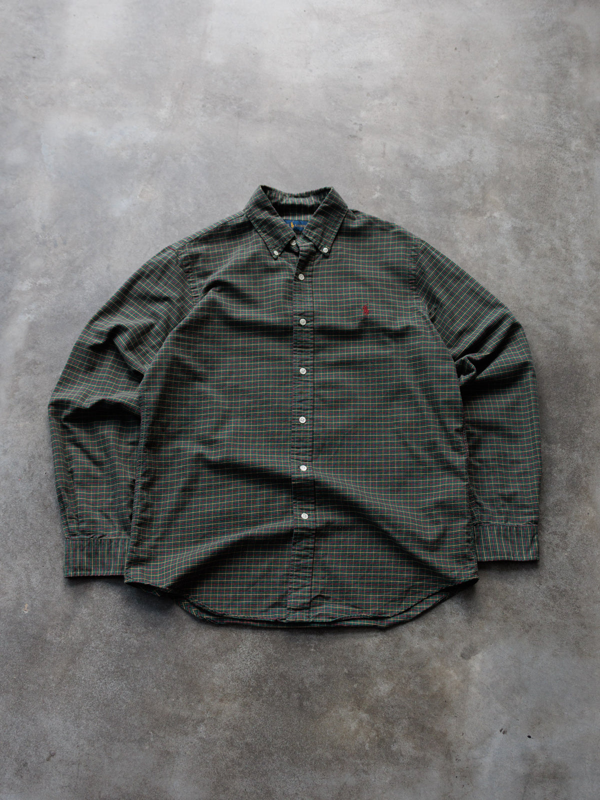 Vintage Green Plaid Ralph Lauren Shirt (M)
