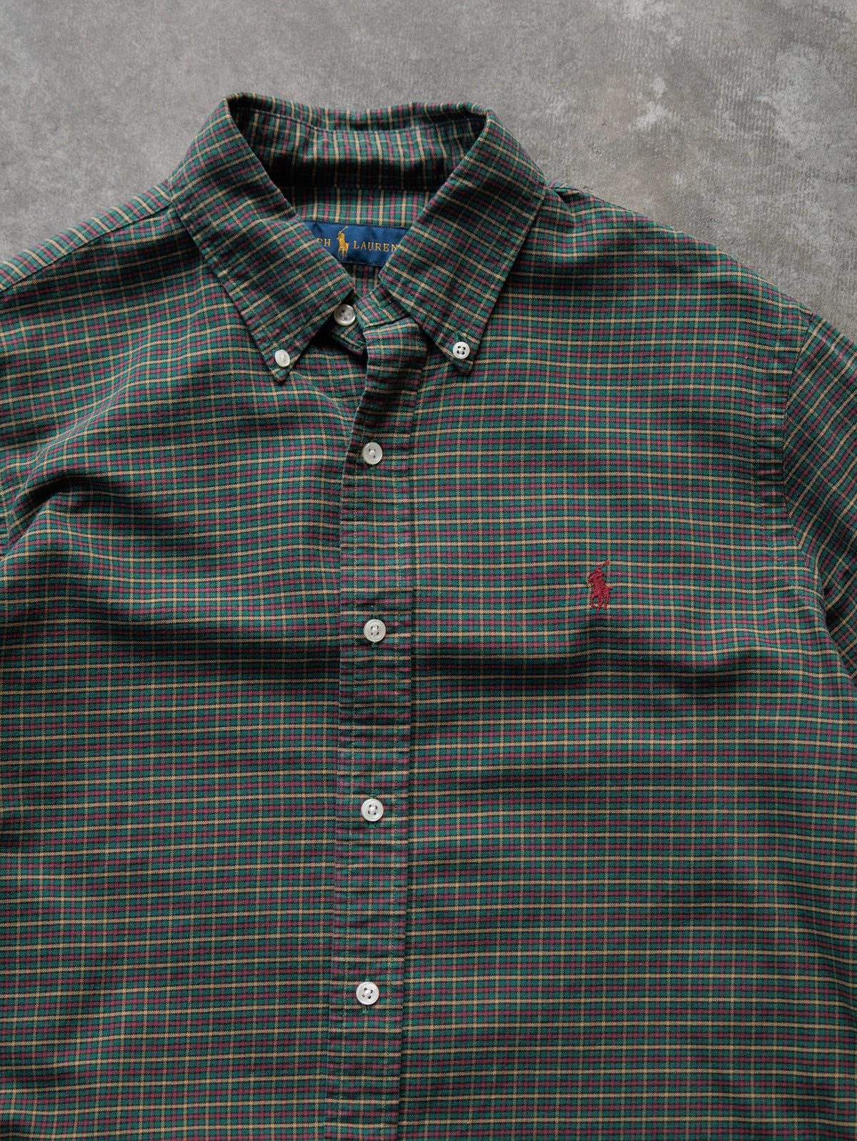 Vintage Green Plaid Ralph Lauren Shirt (M)